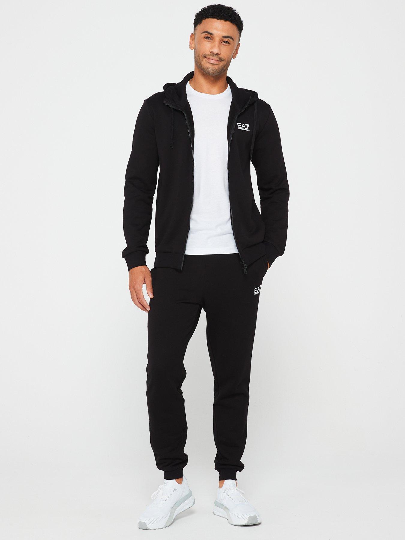 Image 3 of 4 of EA7 Emporio Armani Ea7 Emporio Armani Core Id Zip Hoodie Fleece Tracksuit - Black
