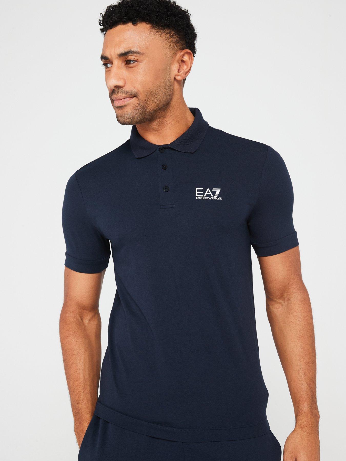 EA7 Emporio Armani Core Id Left Chest Logo Polo Shirt - Dark Blue