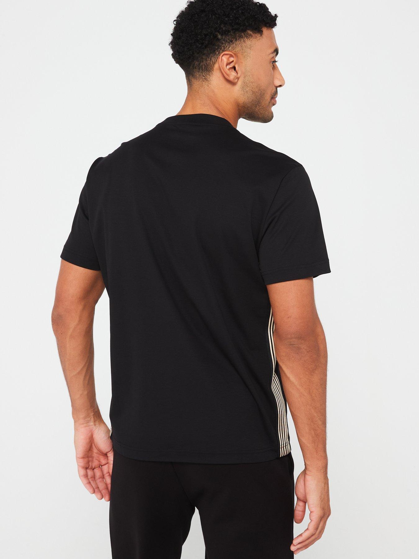 Image 2 of 4 of EA7 Emporio Armani 7 Lines Stripe T-Shirt - Black