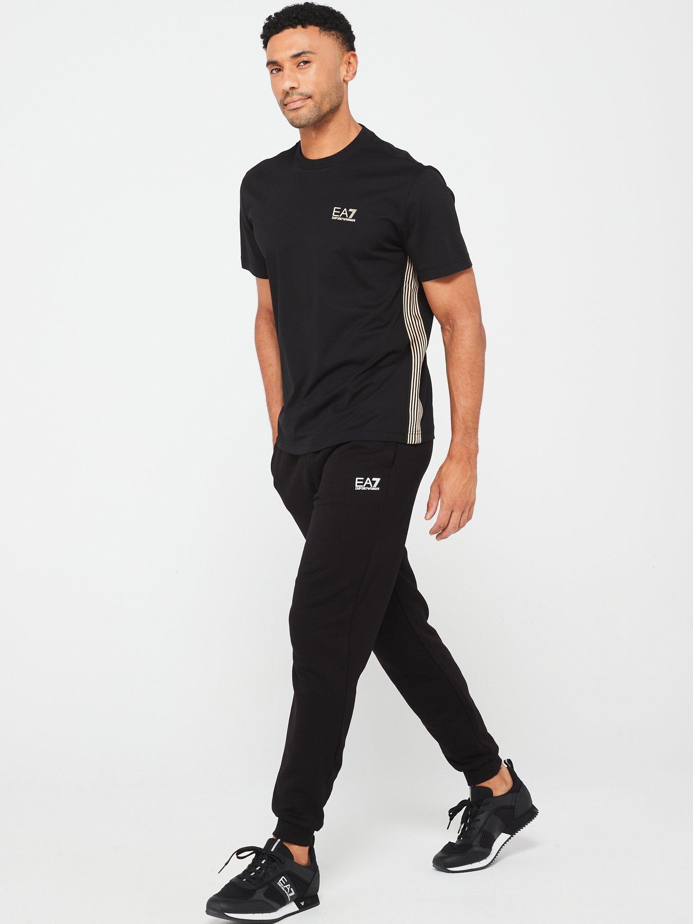 Image 3 of 4 of EA7 Emporio Armani 7 Lines Stripe T-Shirt - Black