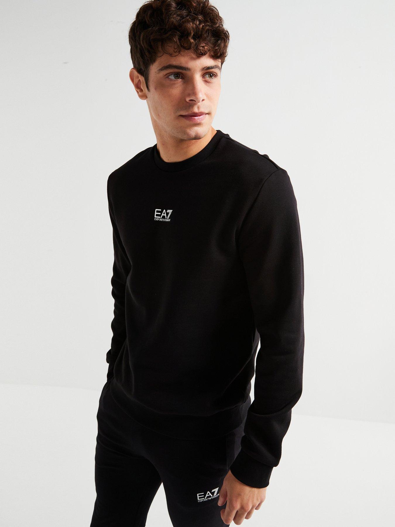 EA7 Emporio Armani Core Id Centre Logo Crew Sweat - Black