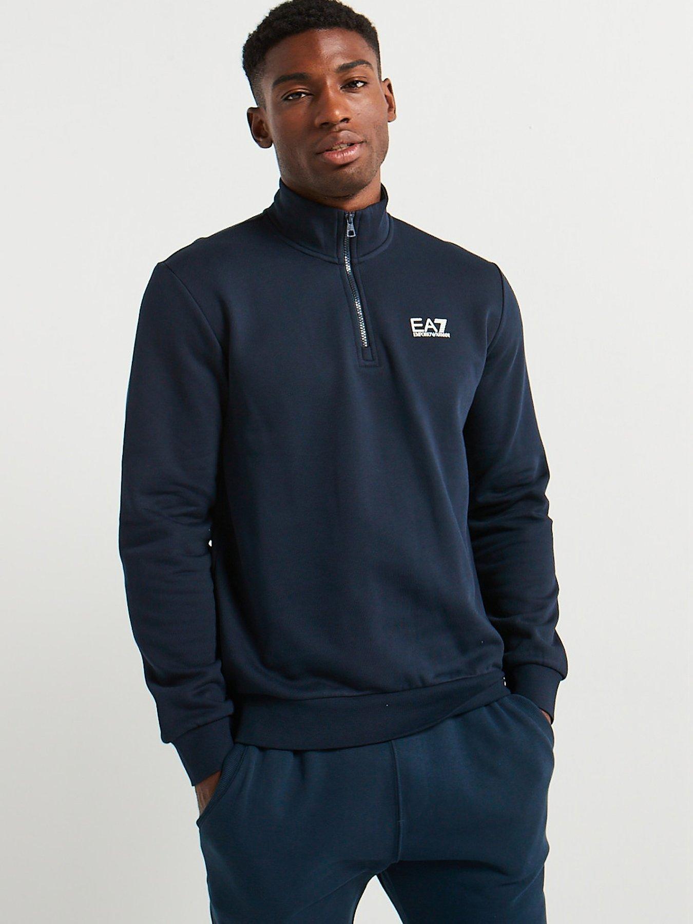 EA7 Emporio Armani Core Id 1/4 Zip Sweat - Dark Blue