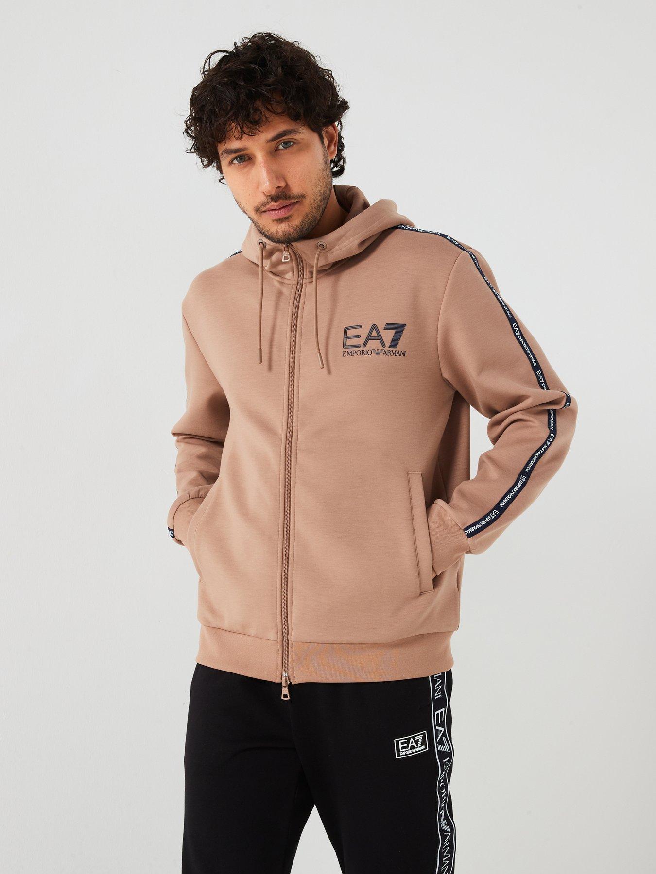 ea7-emporio-armani-ea7-emporio-armani-mini-tape-logo-zip-hoodie-brown