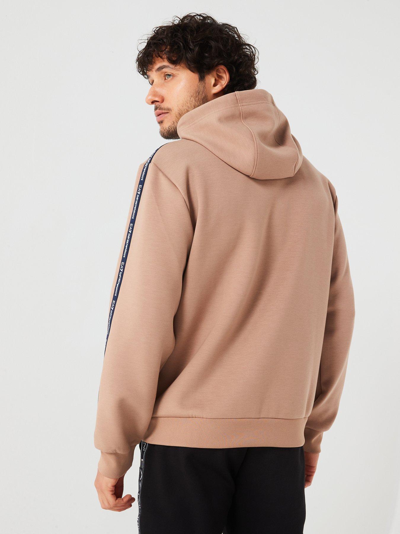 ea7-emporio-armani-ea7-emporio-armani-mini-tape-logo-zip-hoodie-brownstillFront