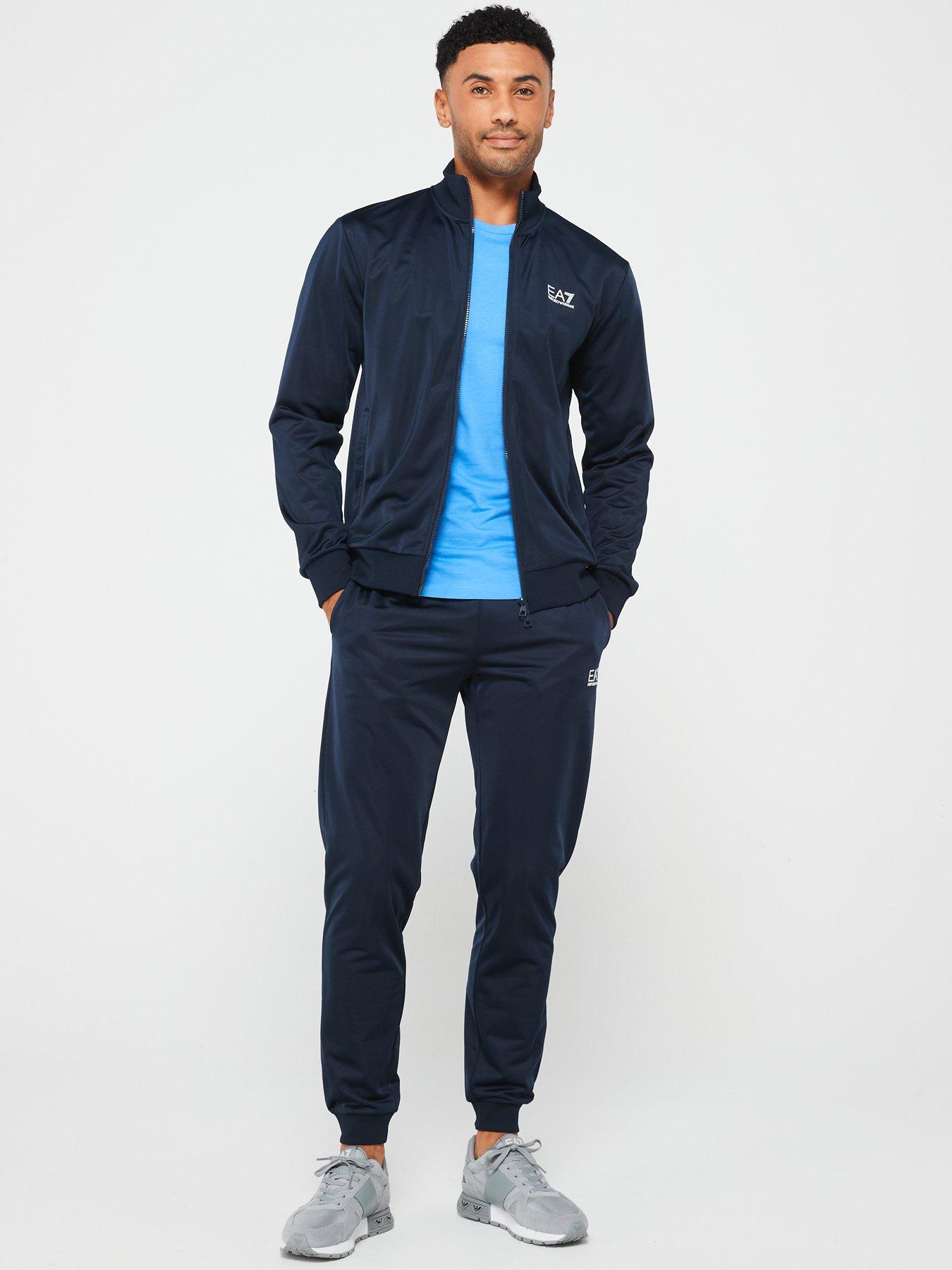 Image 1 of 4 of EA7 Emporio Armani Ea7 Emporio Armani Core Id Poly Zip Tracksuit - Dark Blue