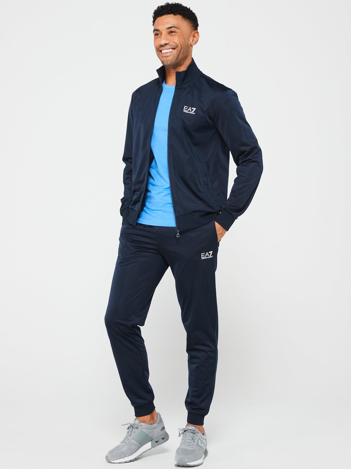 Image 3 of 4 of EA7 Emporio Armani Ea7 Emporio Armani Core Id Poly Zip Tracksuit - Dark Blue