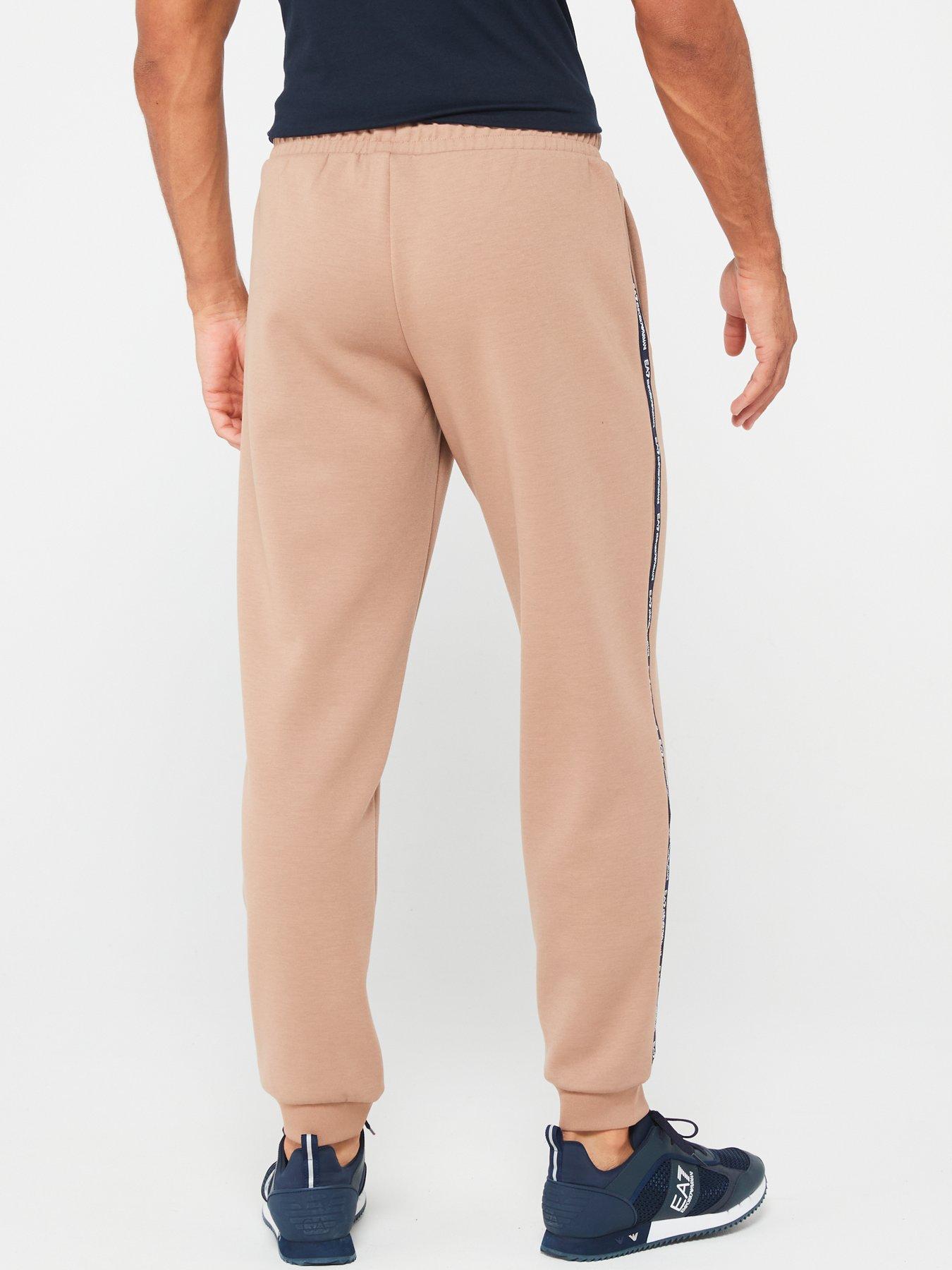 ea7-emporio-armani-ea7-emporio-armani-mini-tape-logo-cuff-joggers-brownstillFront