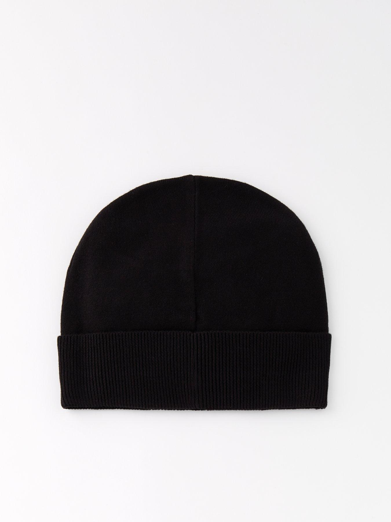 Image 2 of 4 of EA7 Emporio Armani Contrast Logo Beanie Hat - Black