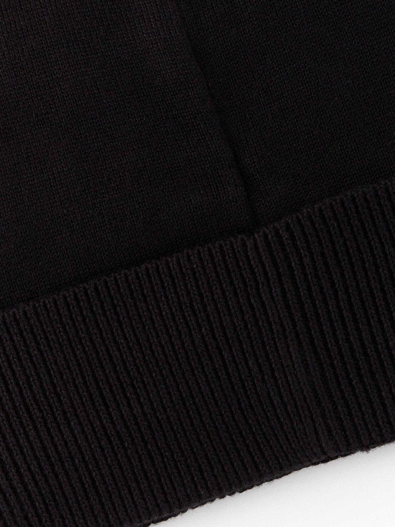 Image 4 of 4 of EA7 Emporio Armani Contrast Logo Beanie Hat - Black