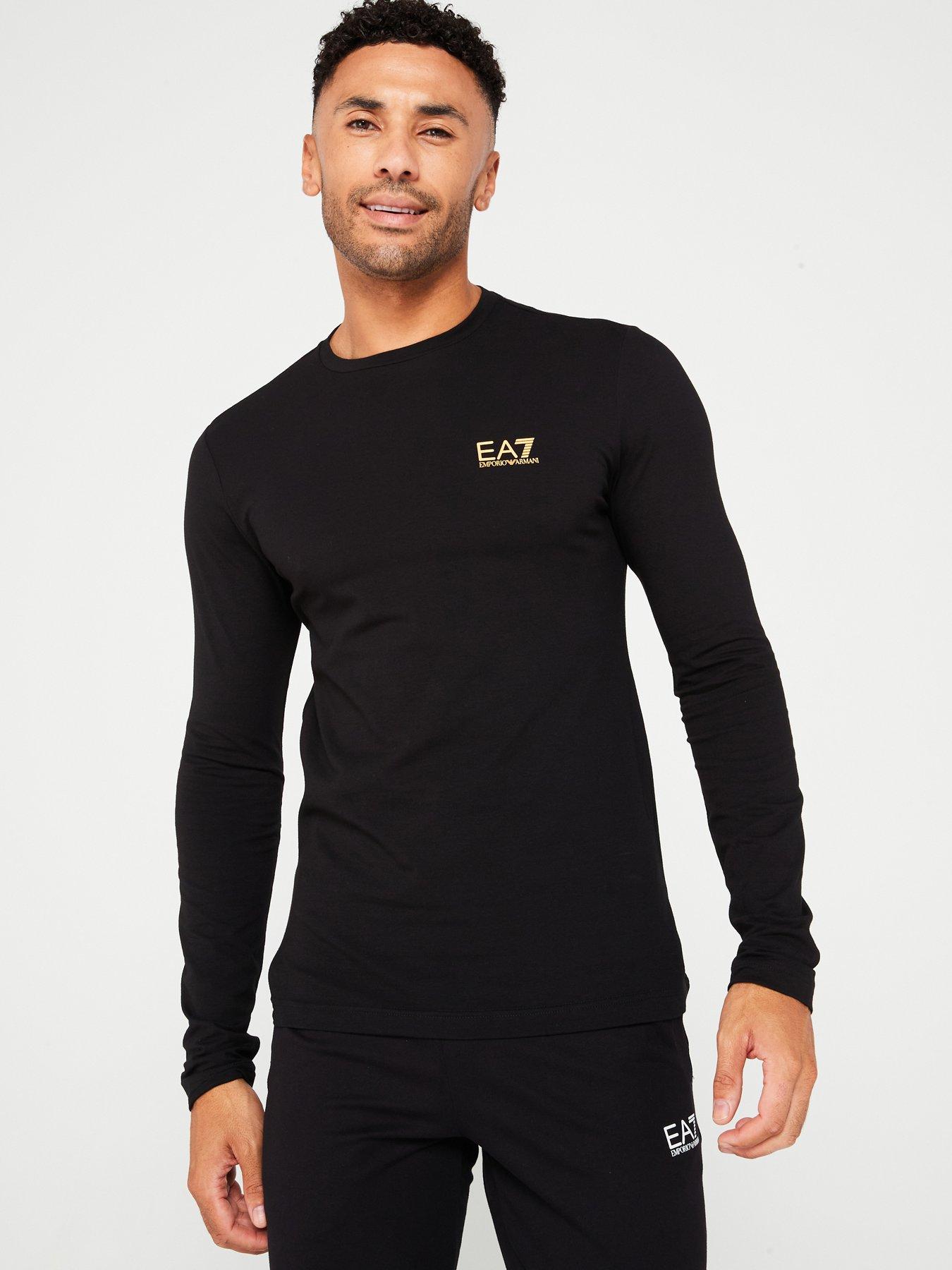 Image 1 of 4 of EA7 Emporio Armani Core ID Logo Long Sleeve T-Shirt - Black
