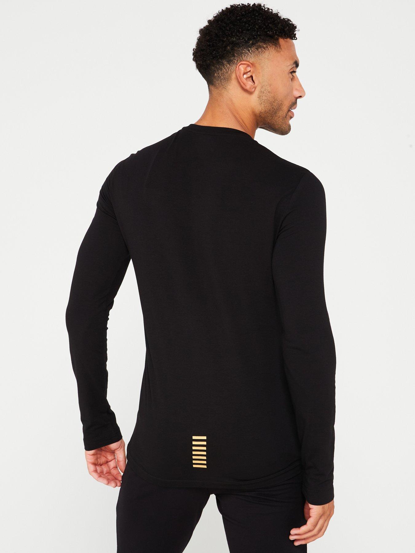 Image 2 of 4 of EA7 Emporio Armani Core ID Logo Long Sleeve T-Shirt - Black