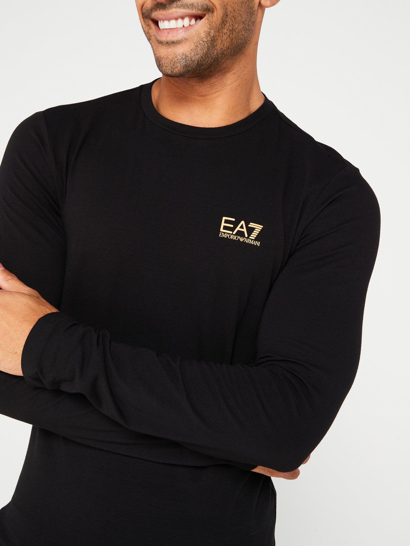 Image 4 of 4 of EA7 Emporio Armani Core ID Logo Long Sleeve T-Shirt - Black