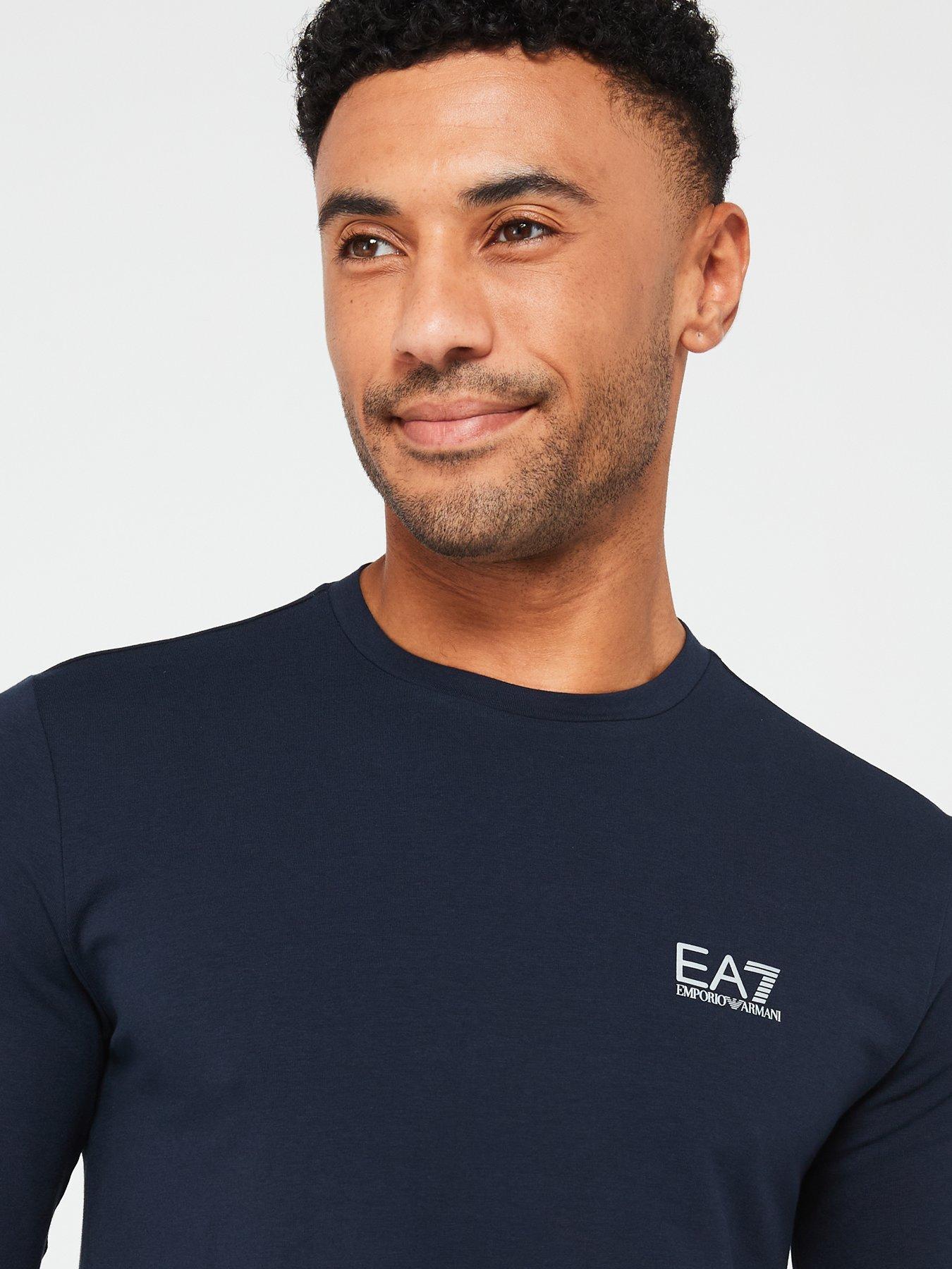 Image 6 of 6 of EA7 Emporio Armani Core ID Logo Long Sleeve T-Shirt - Dark Blue