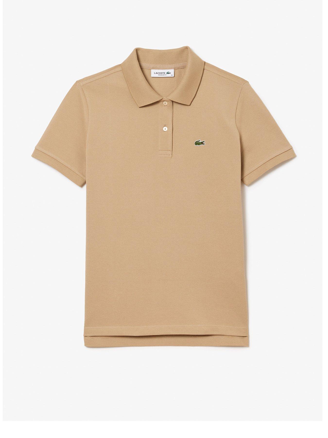 lacoste-short-sleeved-ribbed-collar-shirt-beige