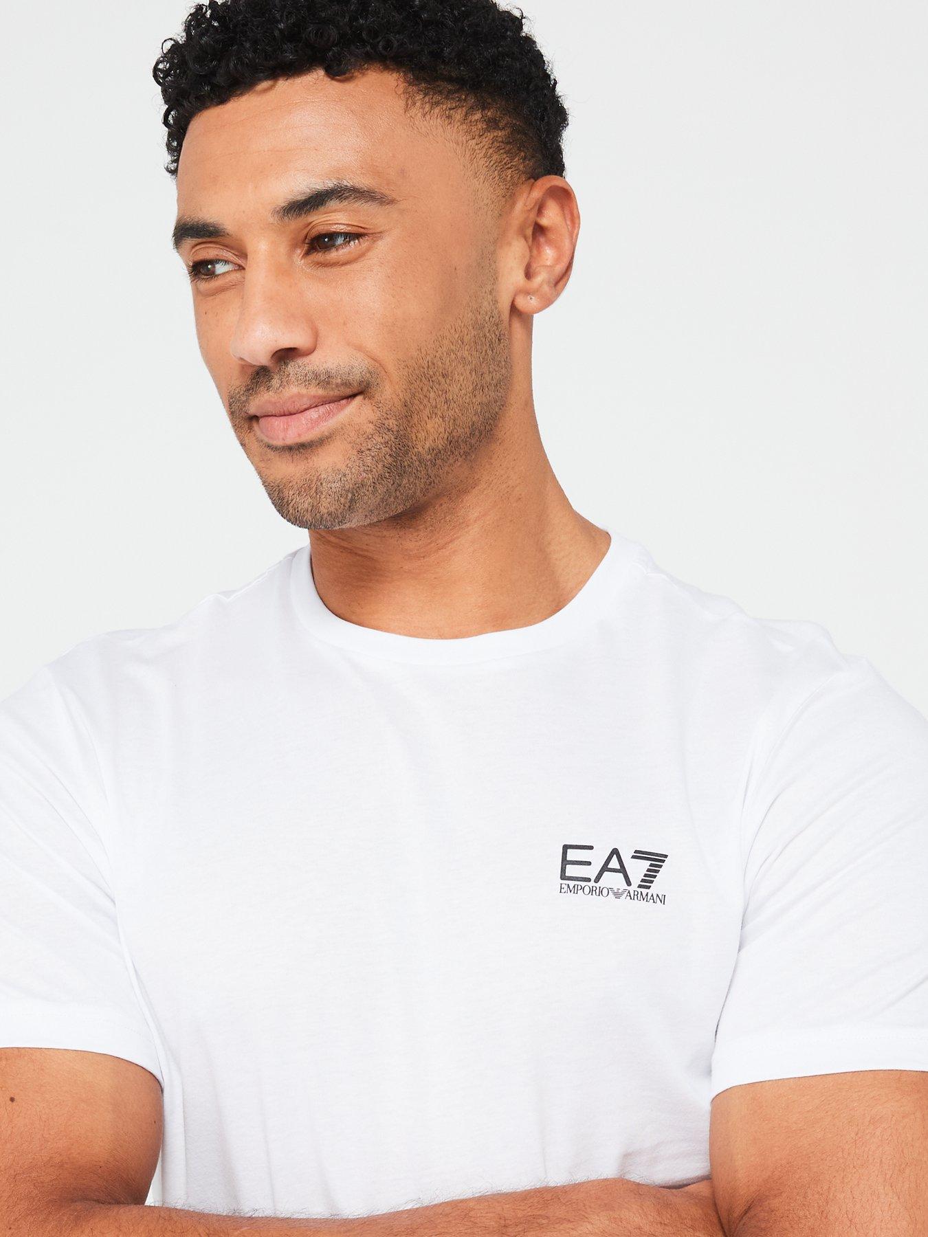 Image 4 of 4 of EA7 Emporio Armani Core Id Left Chest Logo T-Shirt - White