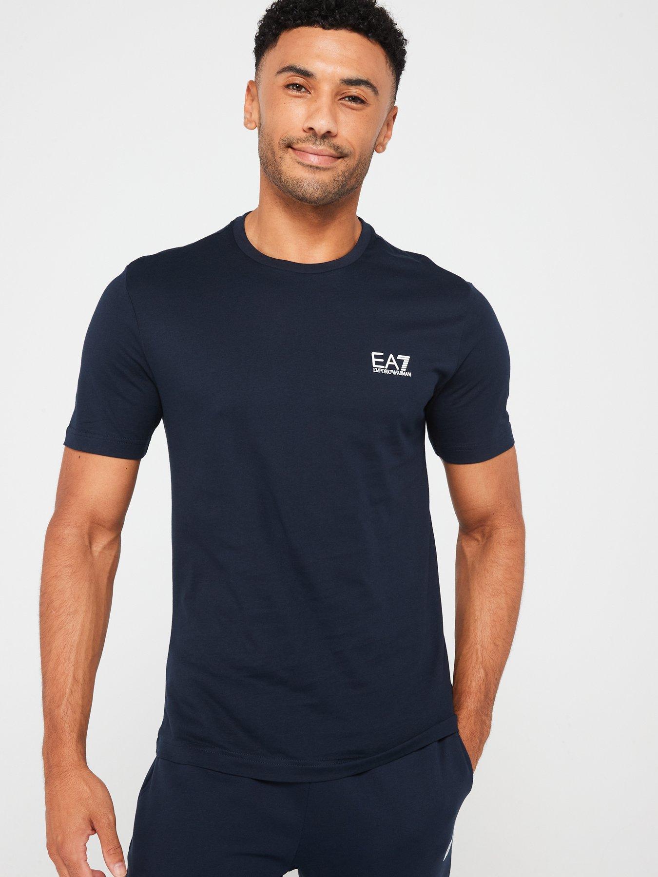 Image 1 of 4 of EA7 Emporio Armani Core Id Left Chest Logo T-Shirt - Dark Blue