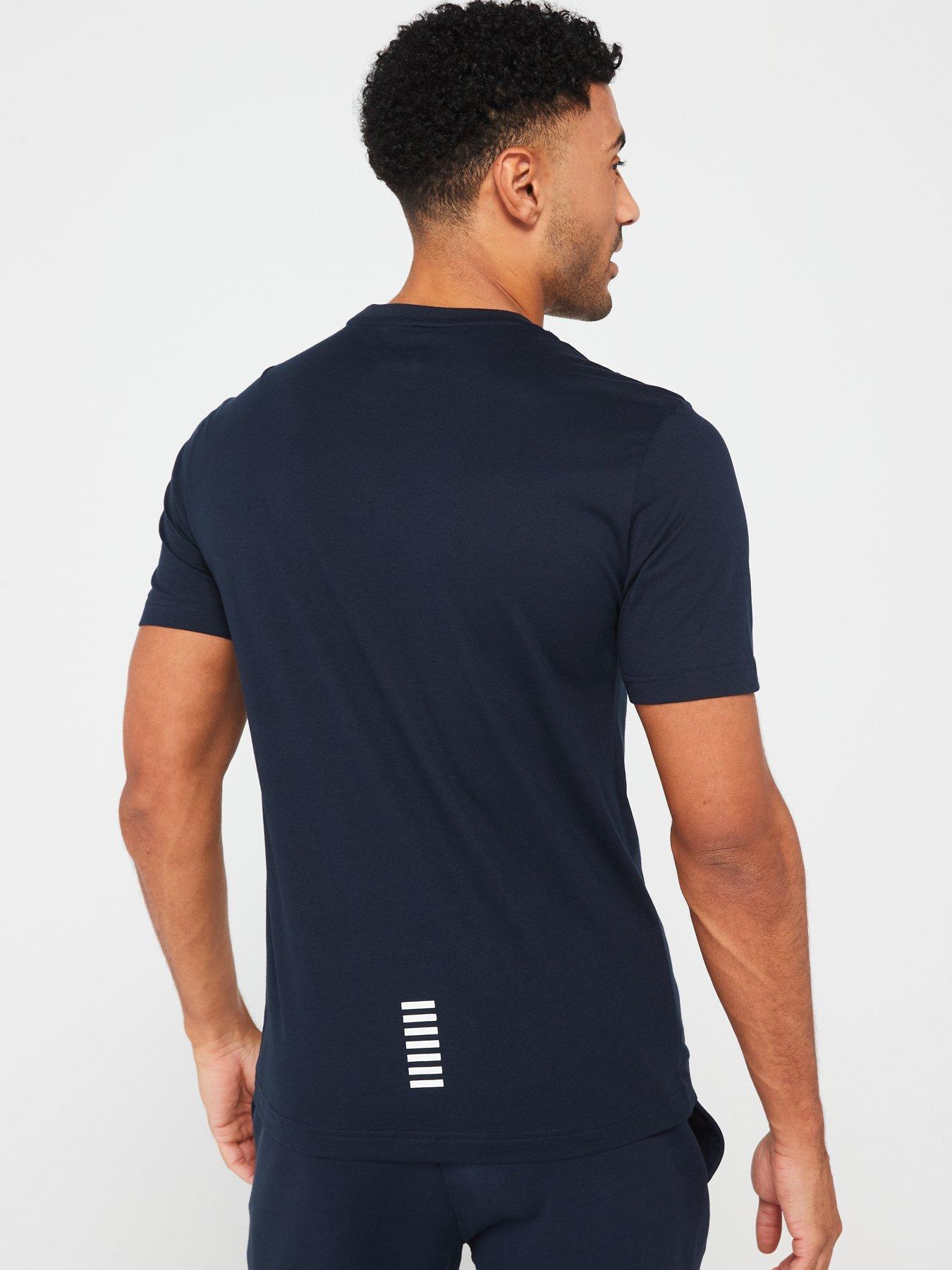 Image 2 of 4 of EA7 Emporio Armani Core Id Left Chest Logo T-Shirt - Dark Blue
