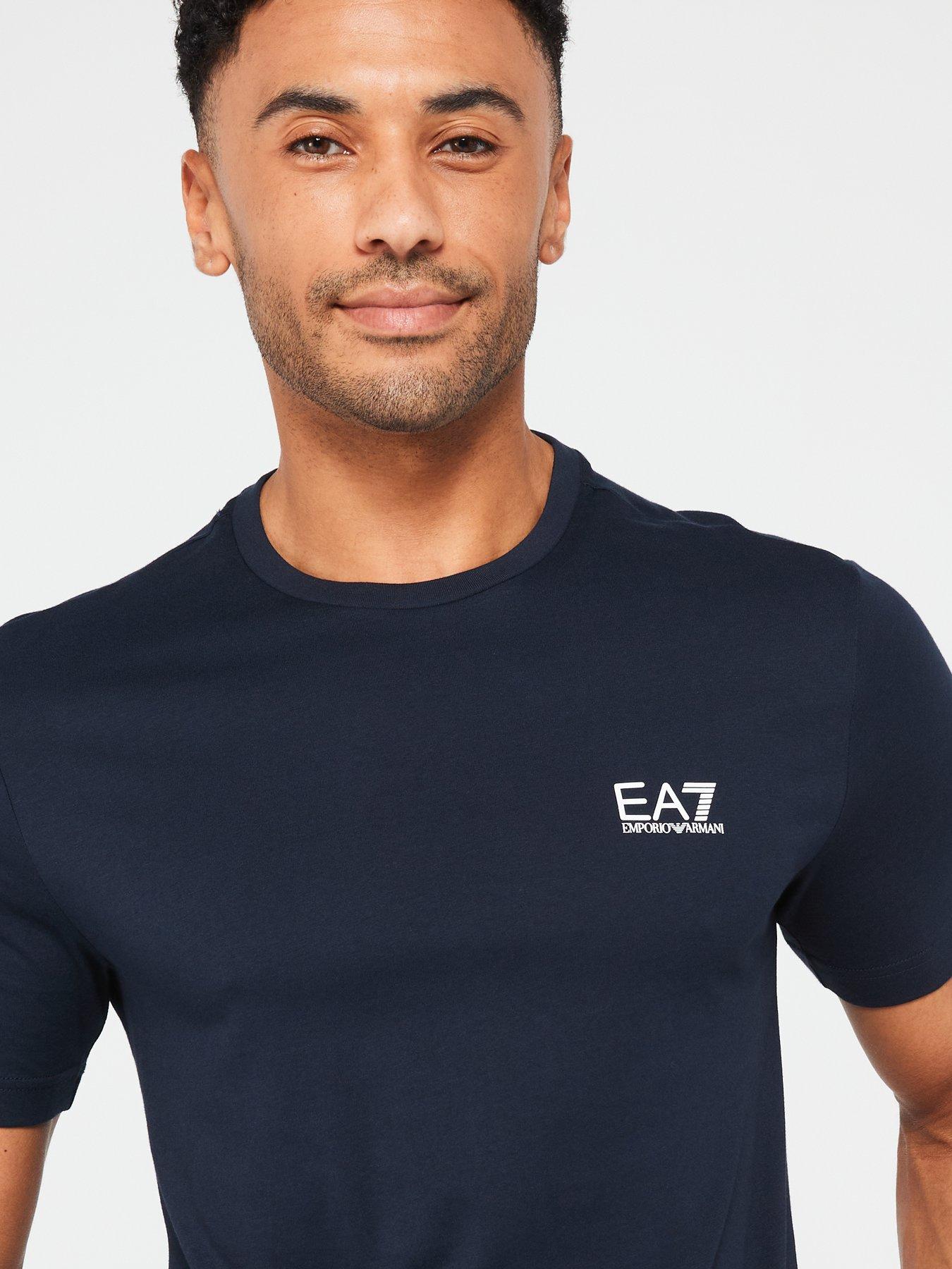 Image 4 of 4 of EA7 Emporio Armani Core Id Left Chest Logo T-Shirt - Dark Blue