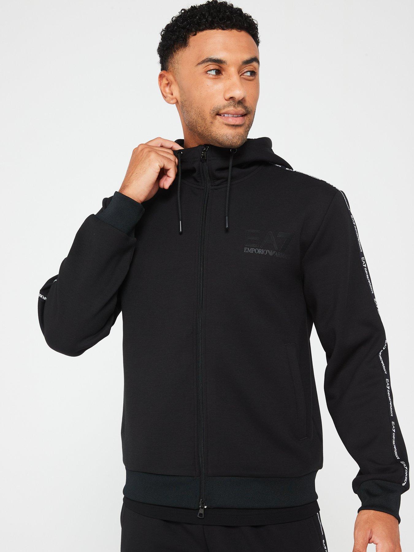 Armani tape hoodie best sale