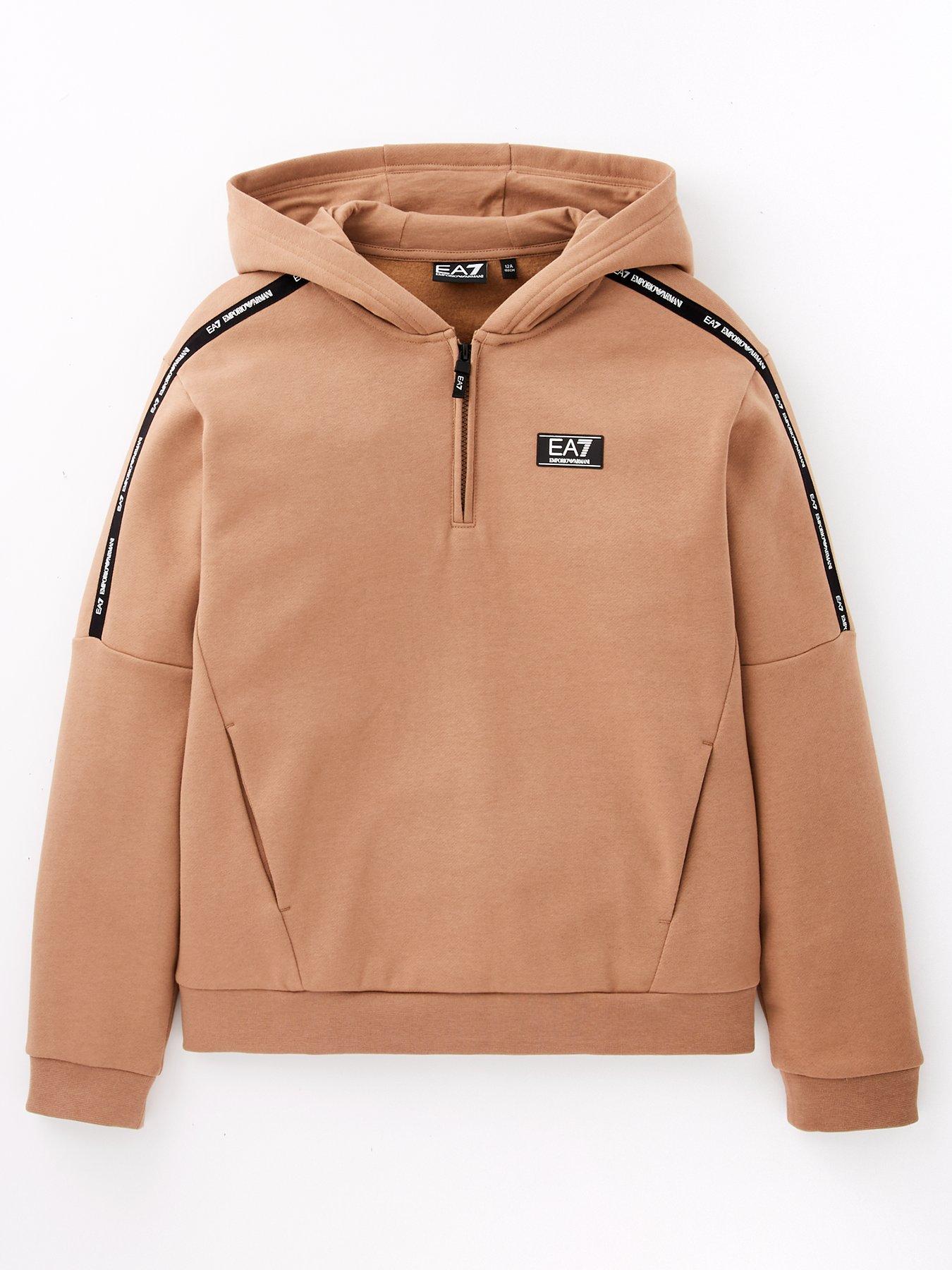 ea7-emporio-armani-boys-tape-logo-half-zip-hoodie-dark-beige