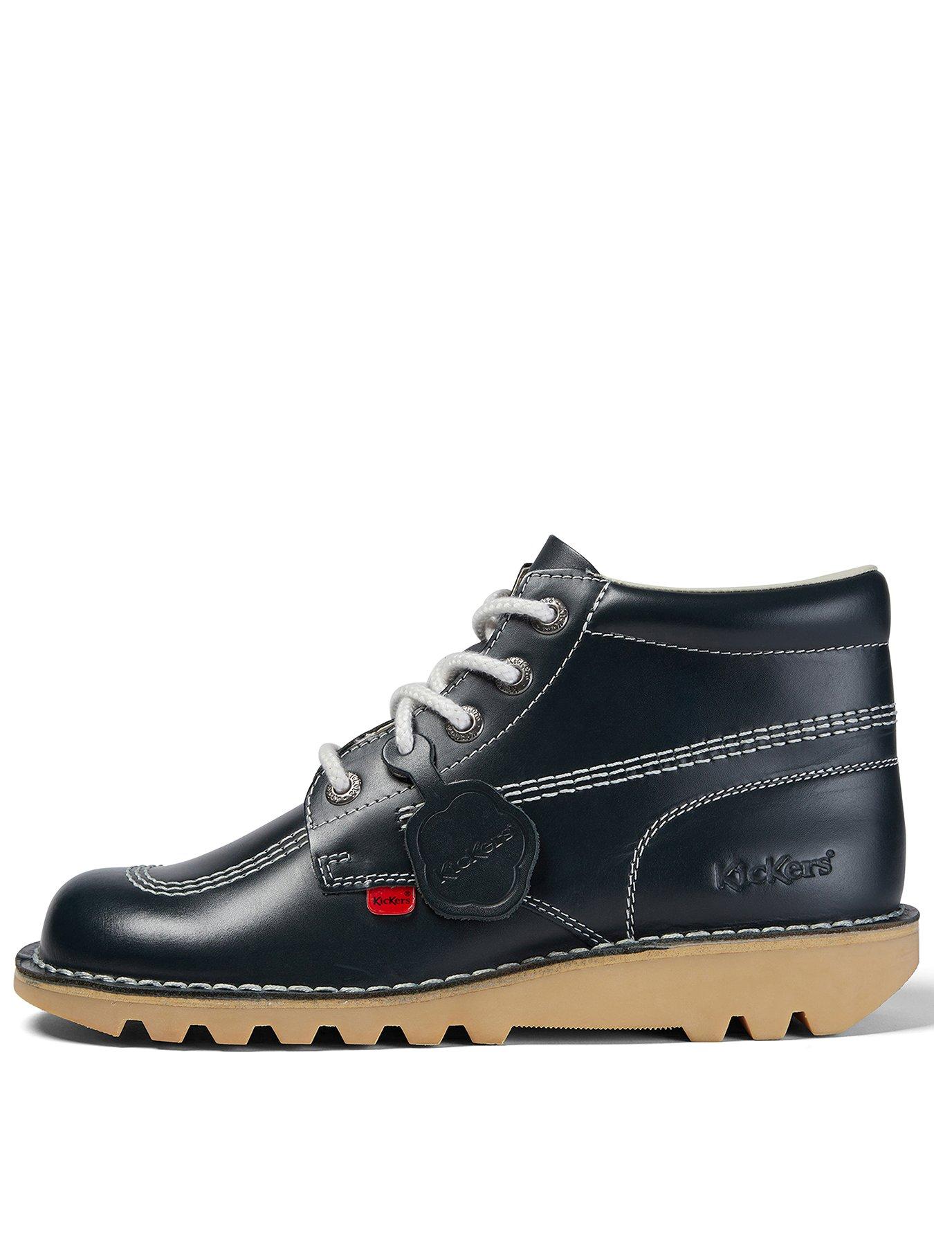 undefined Kickers Kick Hi Lace Up Boots - Navy