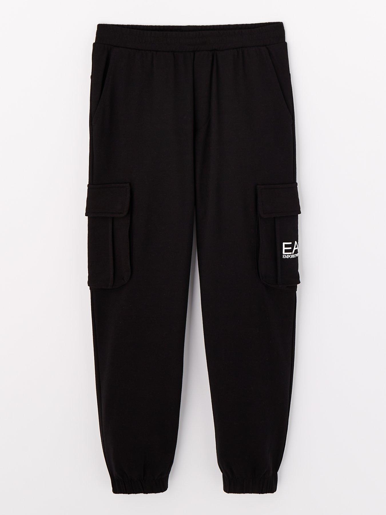 Image 1 of 4 of EA7 Emporio Armani Boys Core Id Cargo Jog Pants - Black