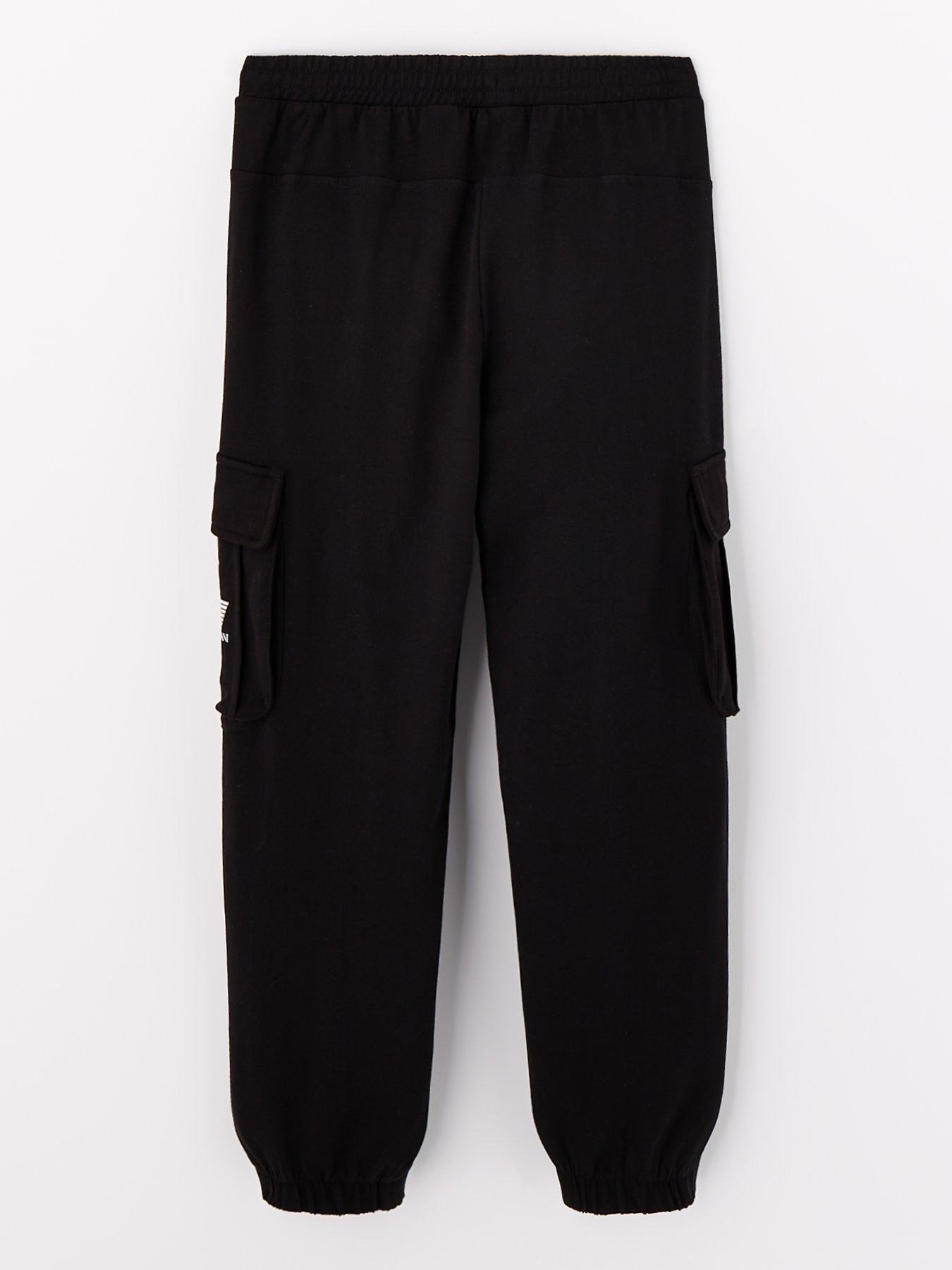 Image 2 of 4 of EA7 Emporio Armani Boys Core Id Cargo Jog Pants - Black