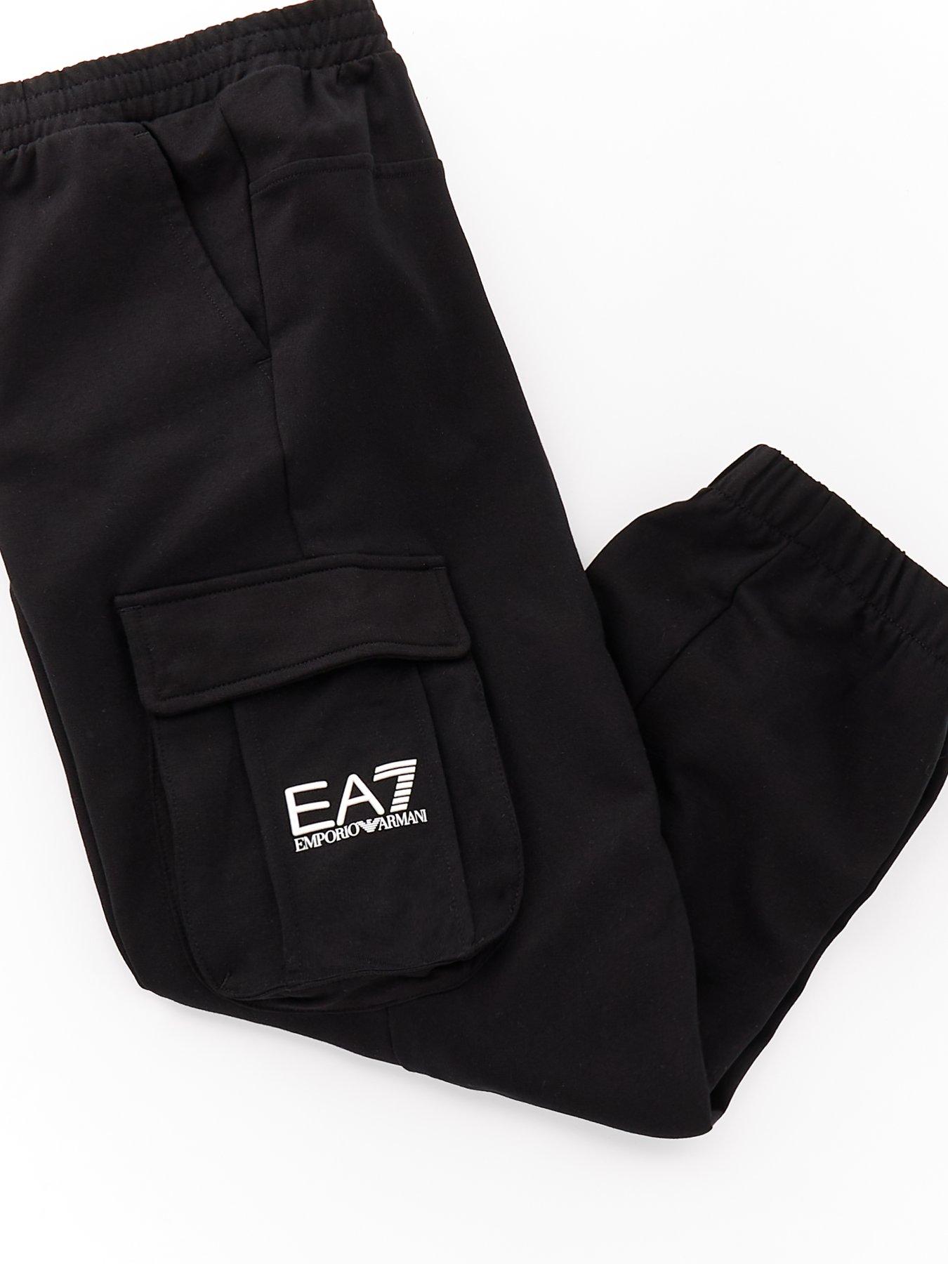 Image 3 of 4 of EA7 Emporio Armani Boys Core Id Cargo Jog Pants - Black