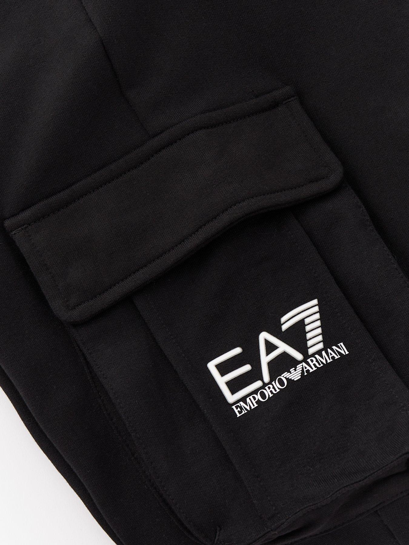 Image 4 of 4 of EA7 Emporio Armani Boys Core Id Cargo Jog Pants - Black