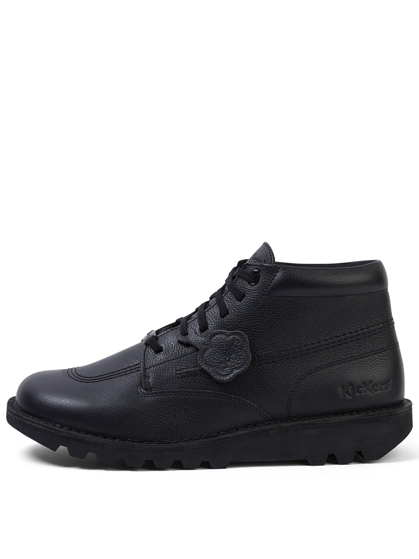 Kickers Kick Boot Tumble Lace Up Boots - Black