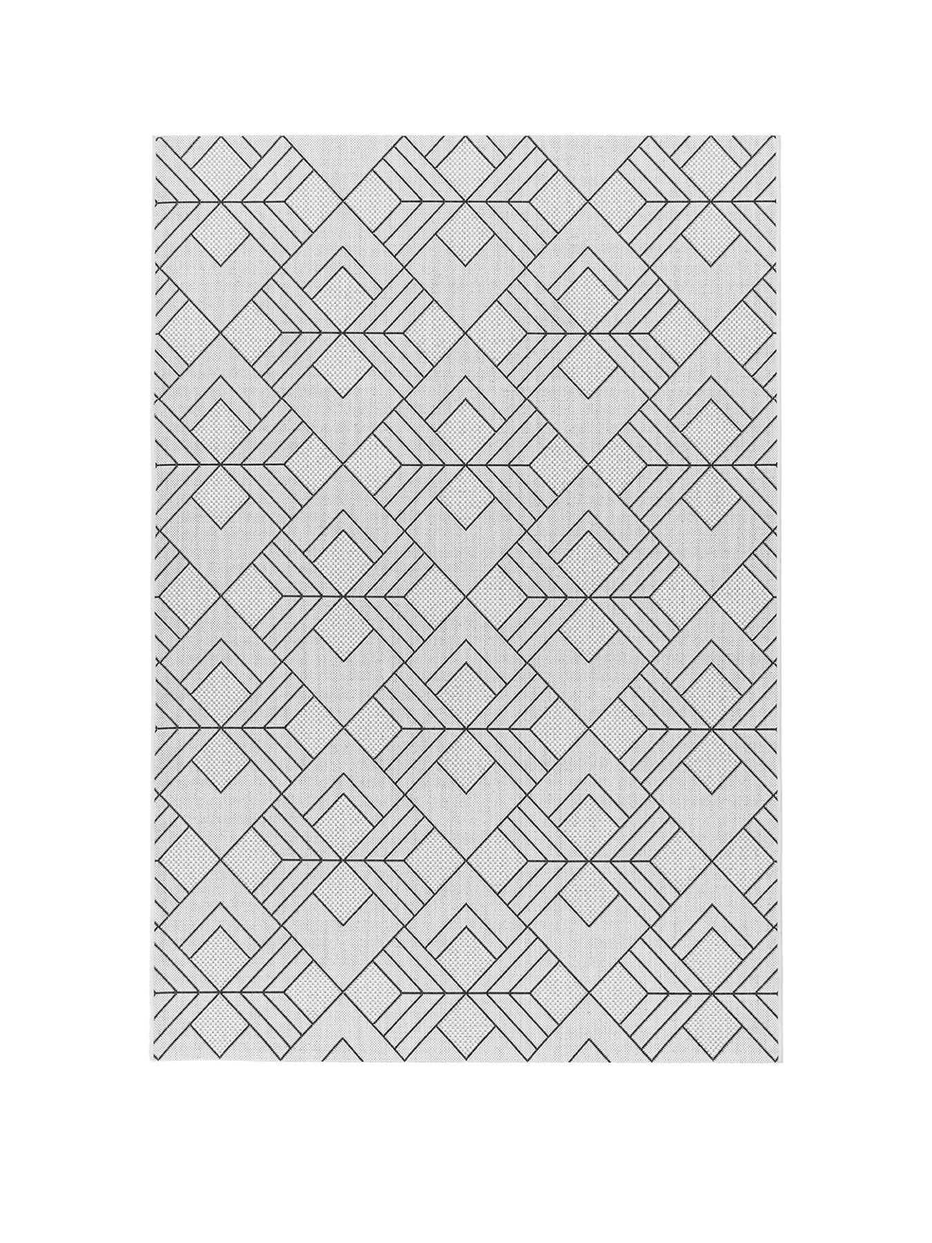 Image 2 of 6 of Asiatic Patio Diamond Deco Ivory Indoor/Outdoor Rug