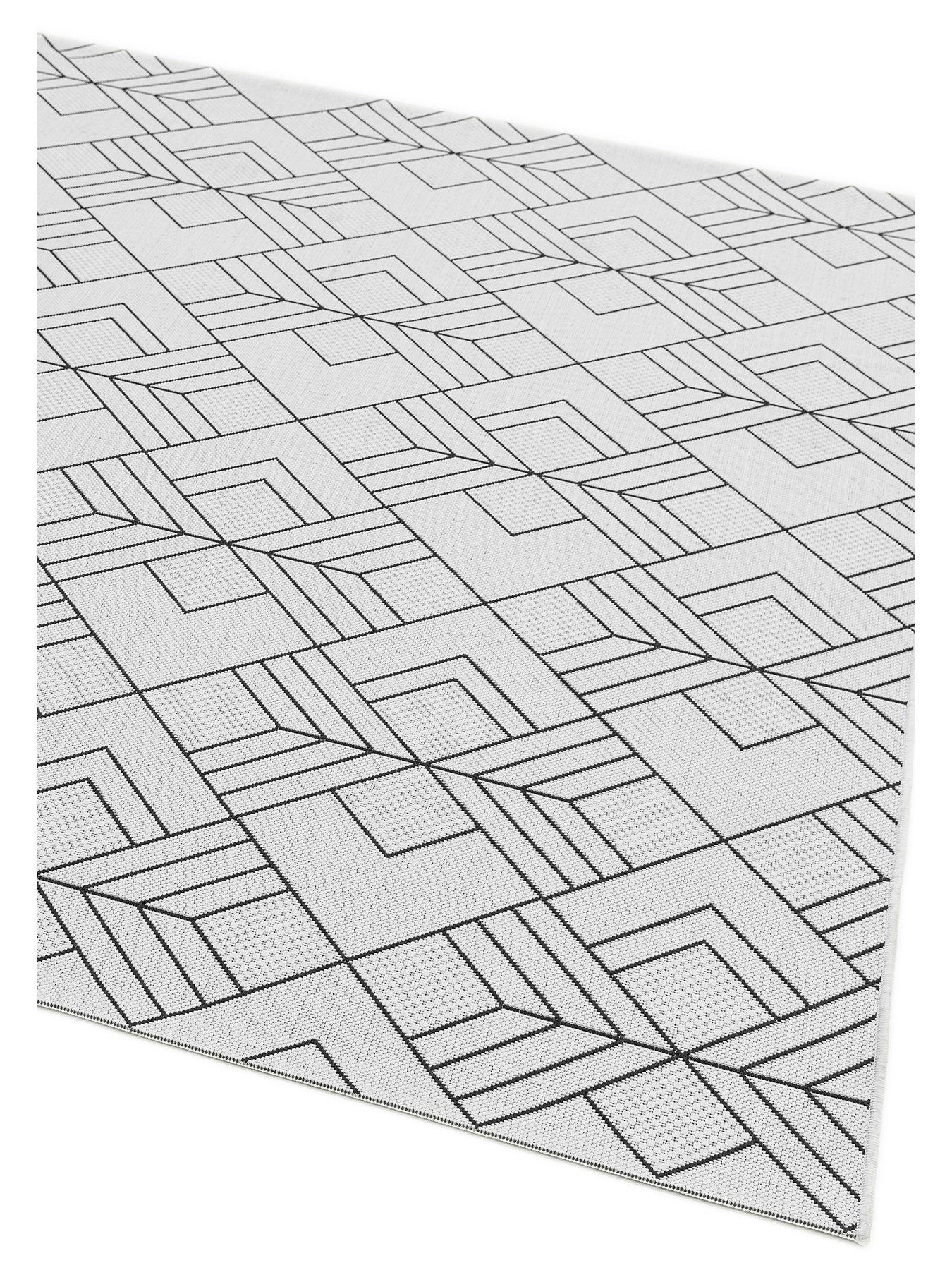 Image 3 of 6 of Asiatic Patio Diamond Deco Ivory Indoor/Outdoor Rug