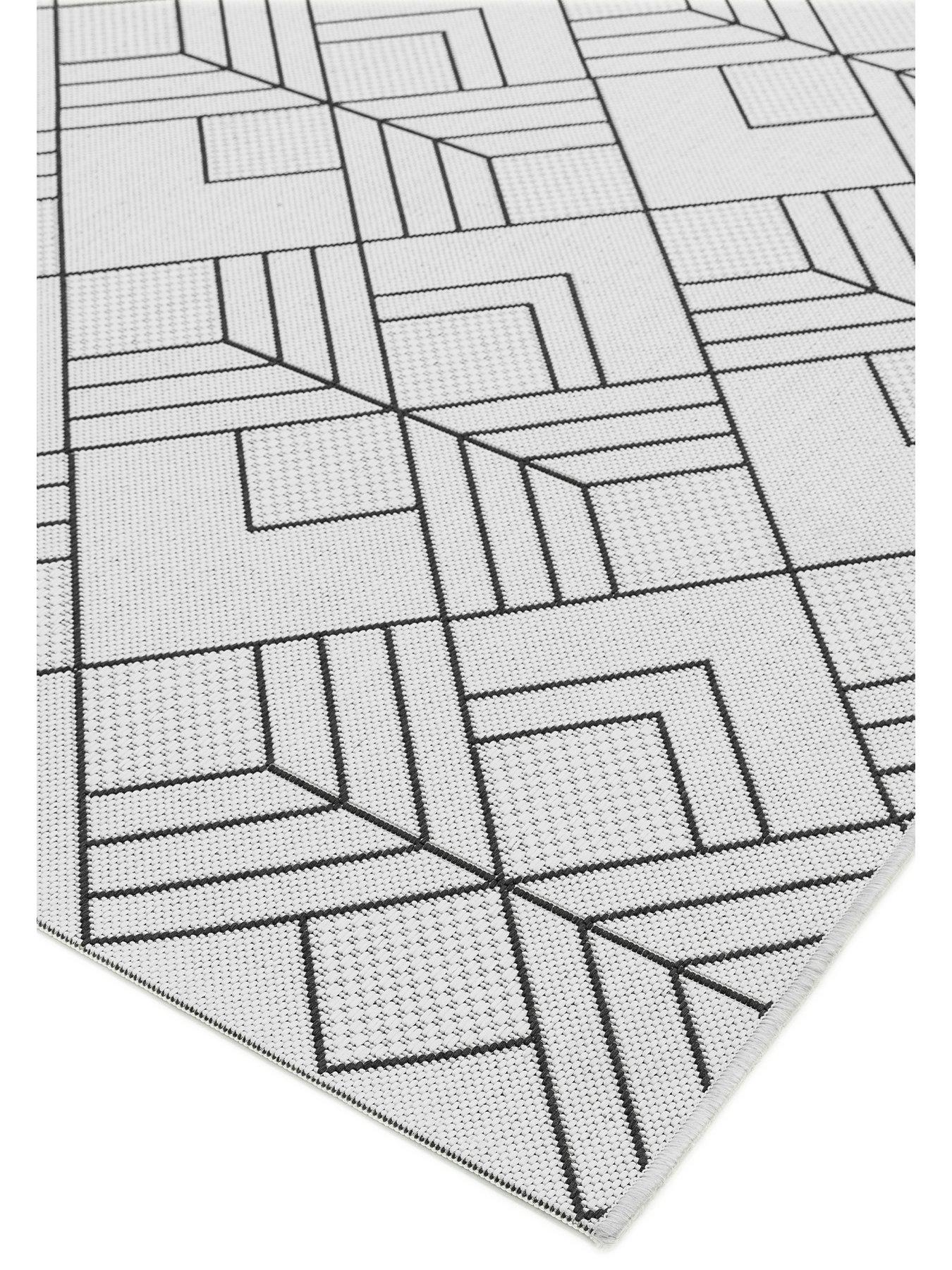 Image 4 of 6 of Asiatic Patio Diamond Deco Ivory Indoor/Outdoor Rug