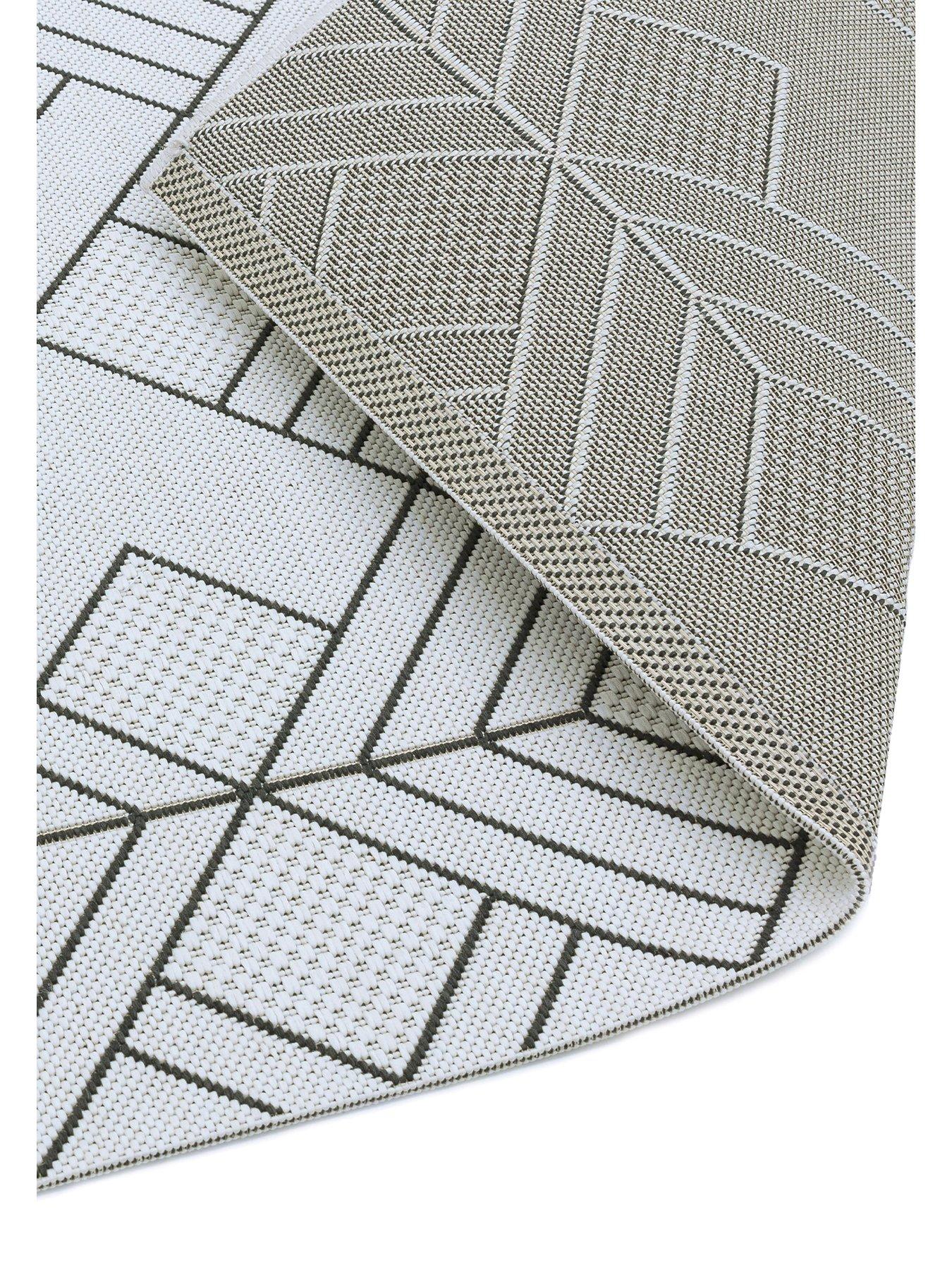 Image 5 of 6 of Asiatic Patio Diamond Deco Ivory Indoor/Outdoor Rug