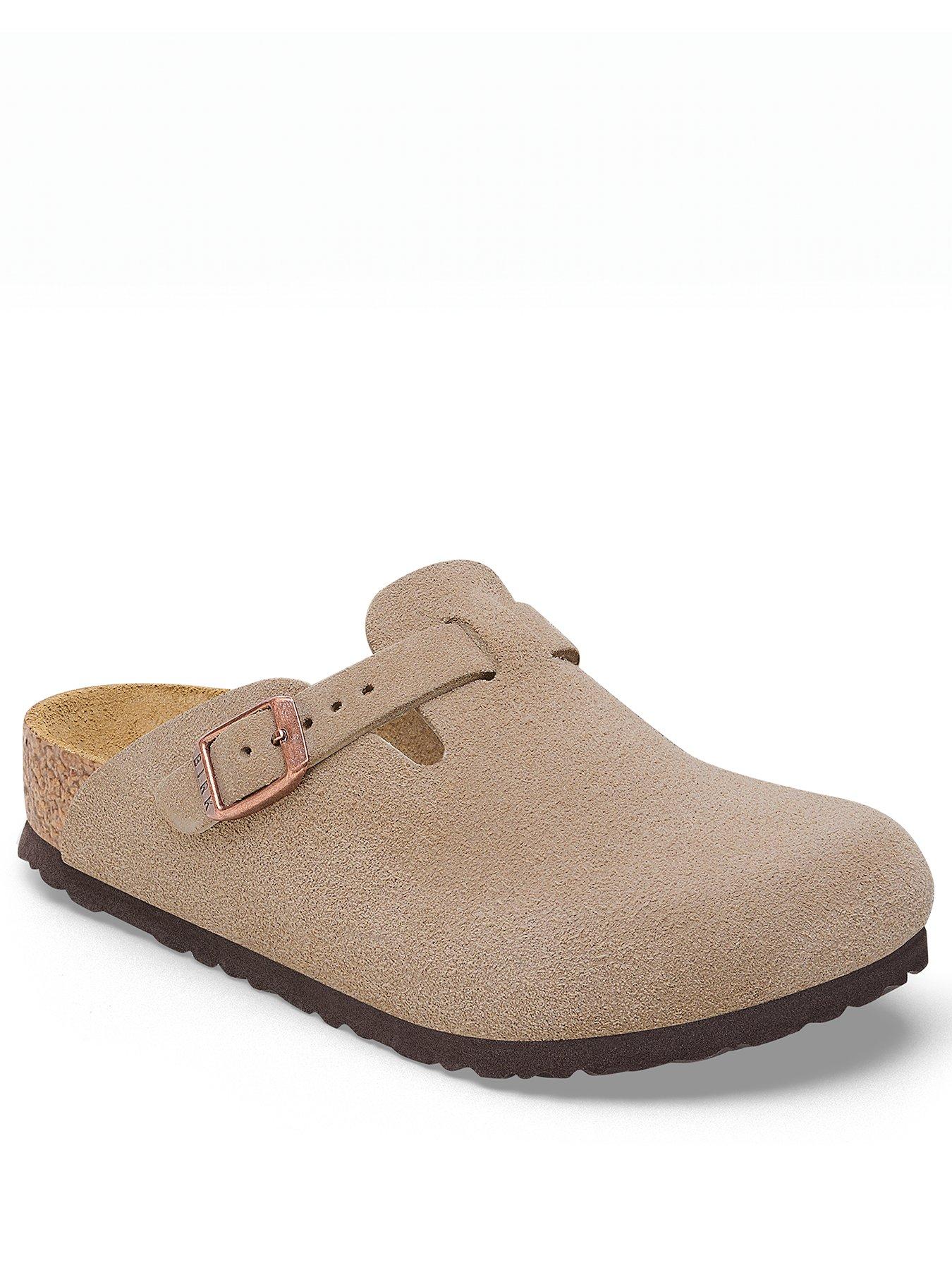 birkenstock-boston-suede-clog-taupestillFront