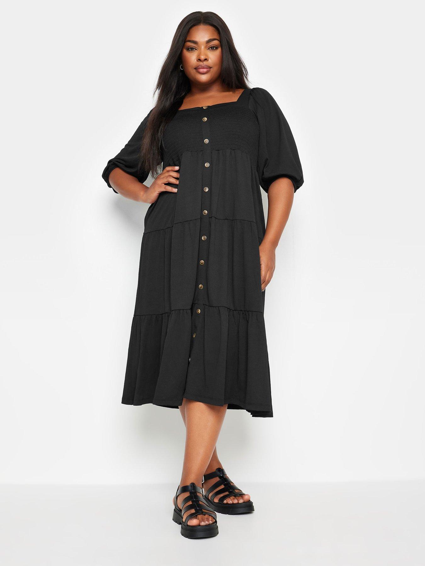 yours-curve-button-front-maxi-dress-blackback