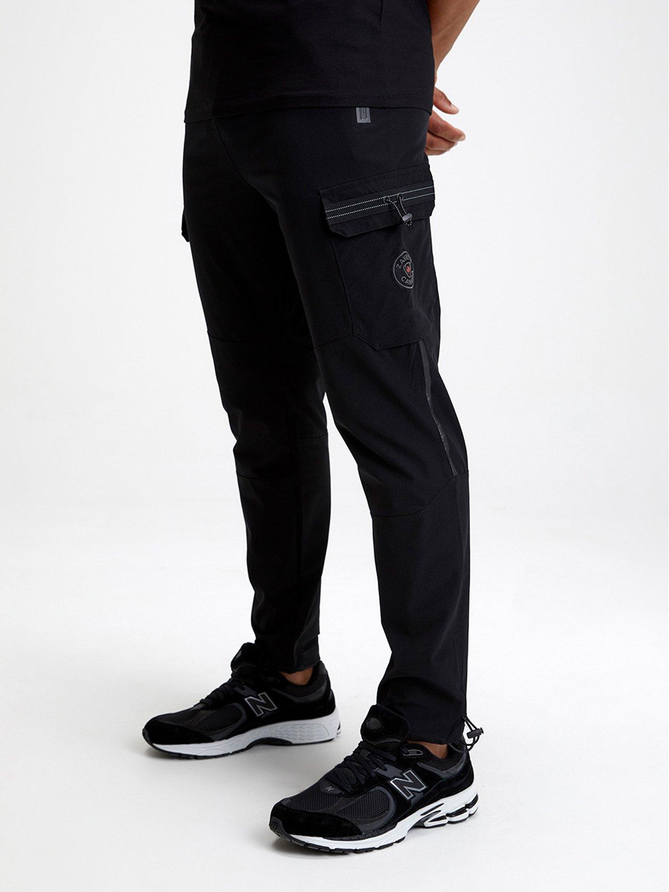 zavetti-canada-daratini-woven-cargo-pants-black