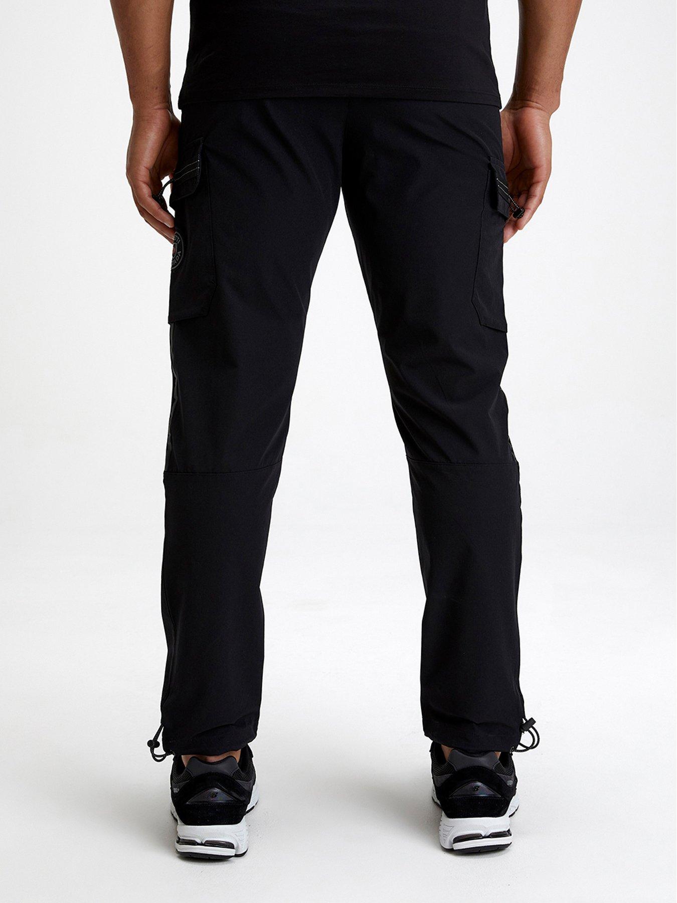 zavetti-canada-daratini-woven-cargo-pants-blackstillFront