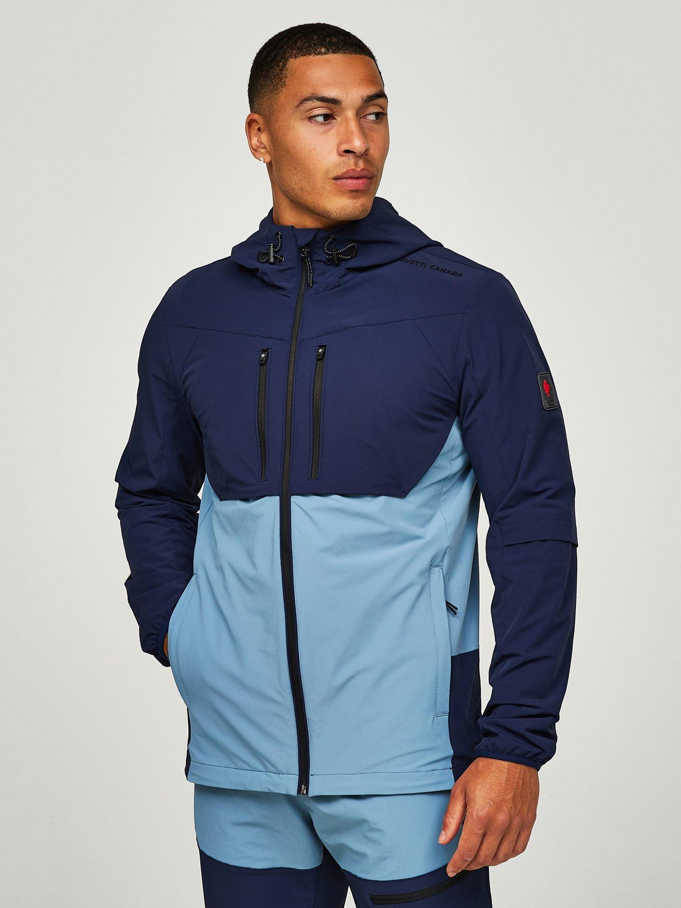 undefined Vosso Woven Zip Hoodie - Blue
