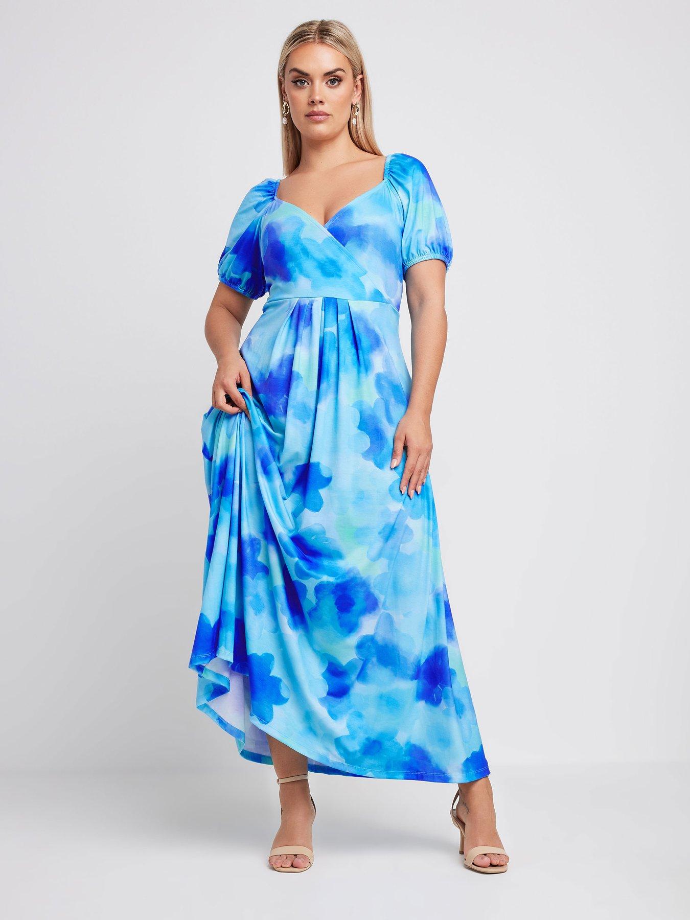 yours-curve-wrap-over-milkmaid-midaxi-dress-blueback