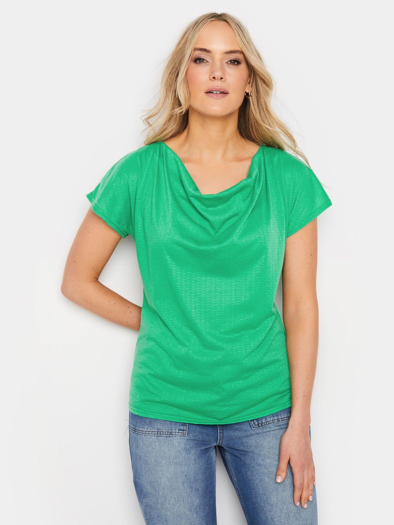 long-tall-sally-tall-green-textured-cowl-neck-top