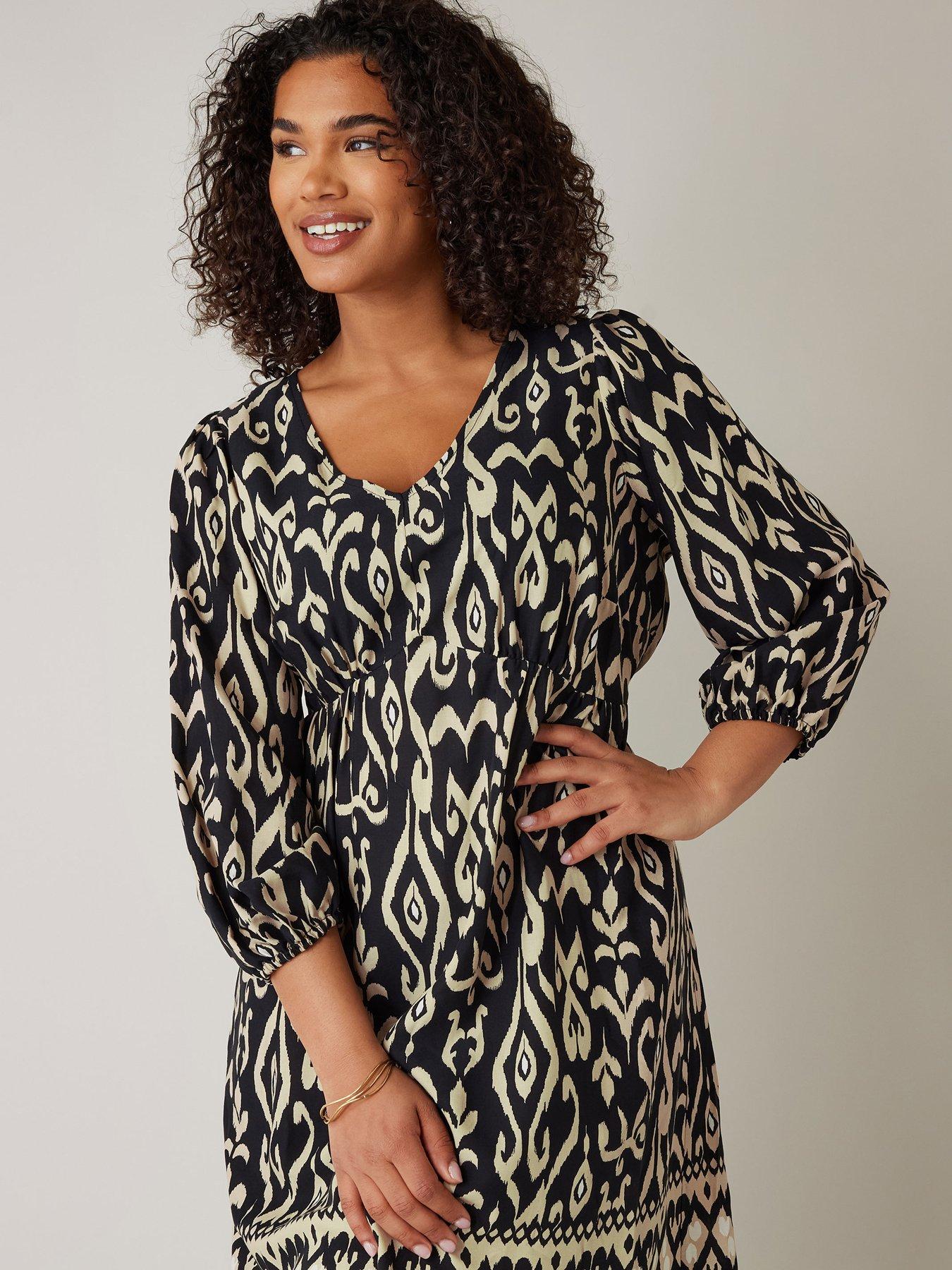 evans-border-print-dress-blackoutfit