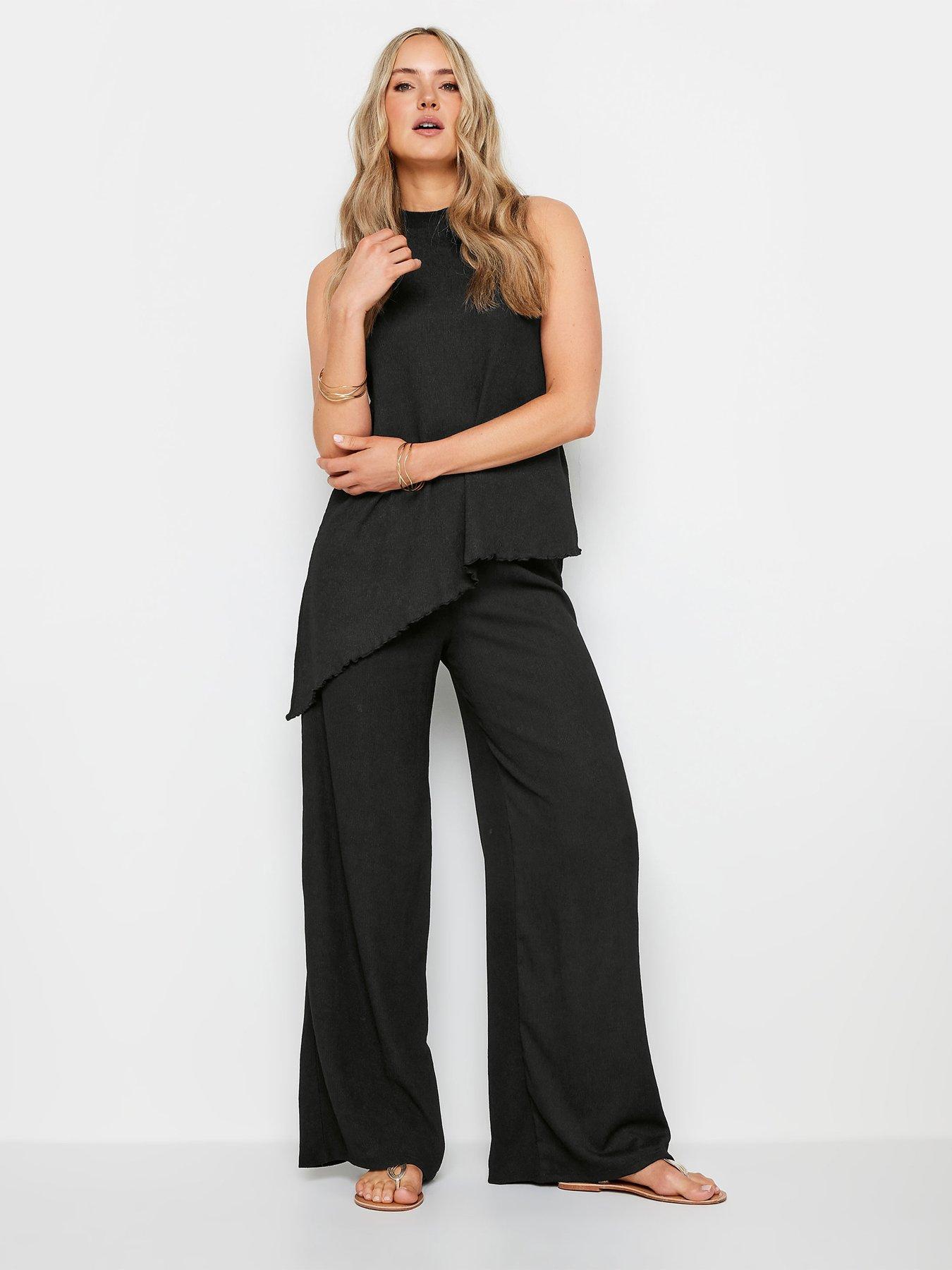 long-tall-sally-tall-navy-textured-trousers-36back