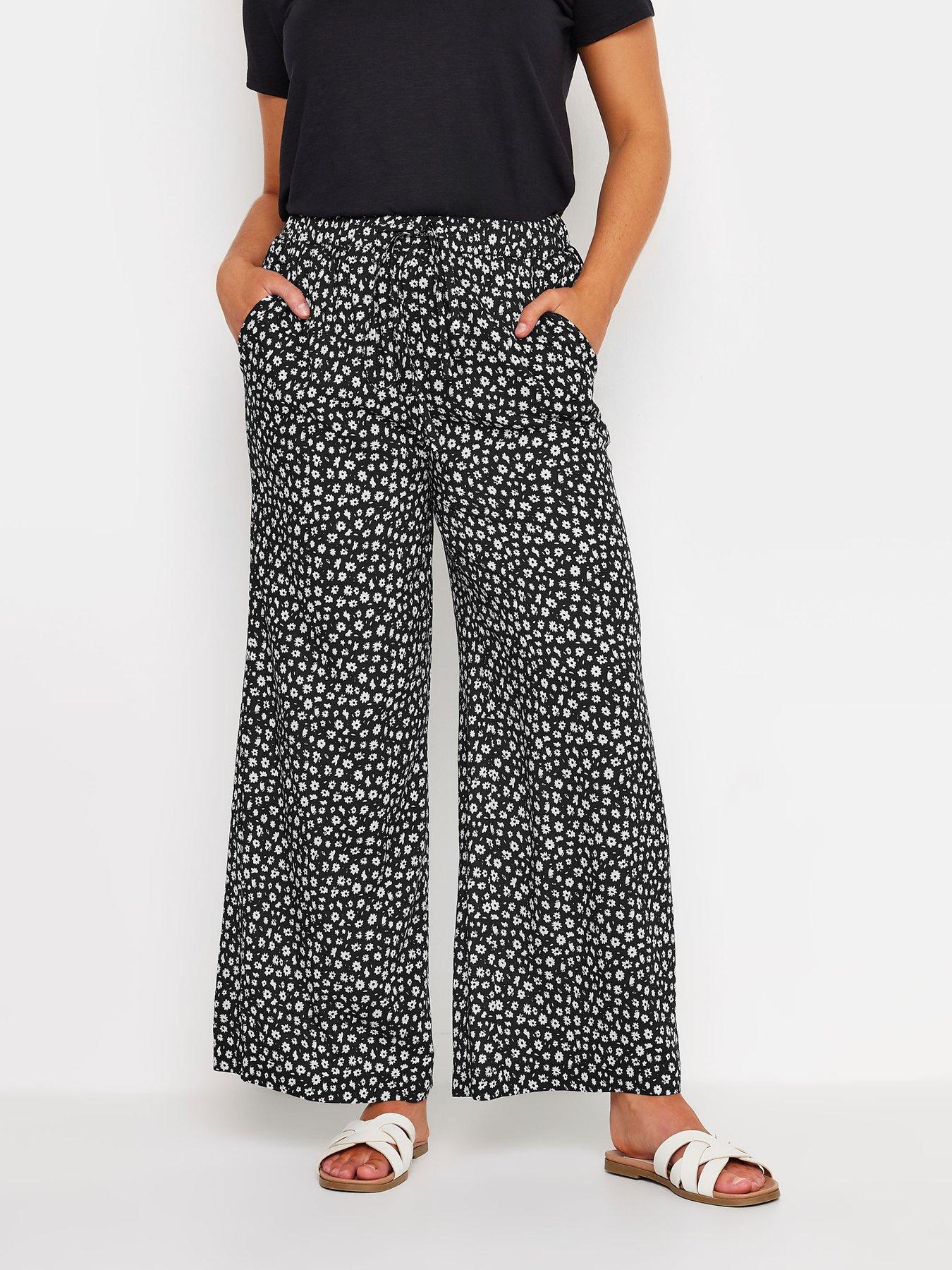 yours-flower-print-palazzo-trousers-black