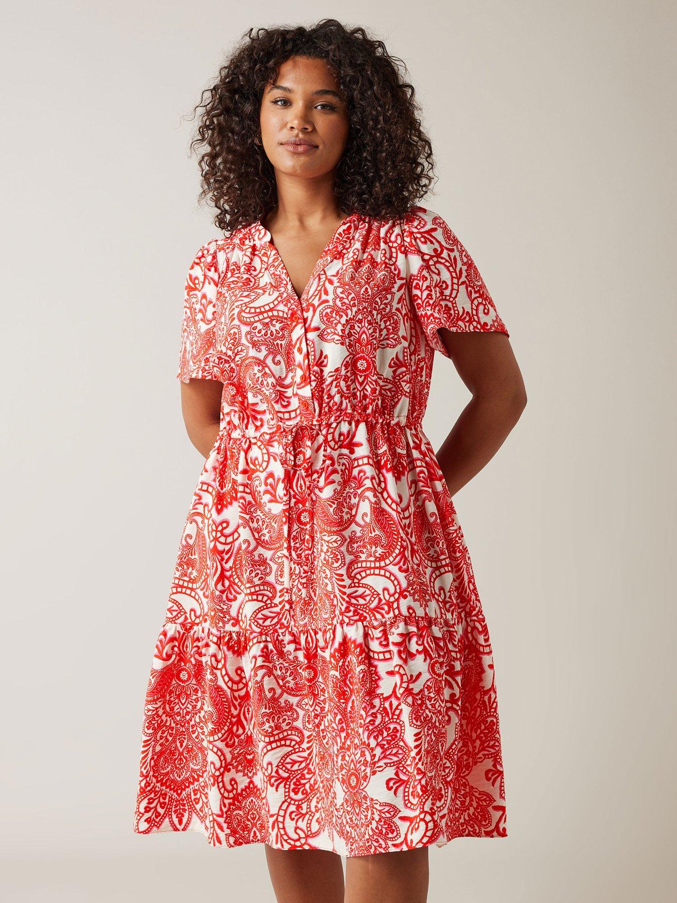 evans-short-shirt-dress-paisley-print-whitered-print