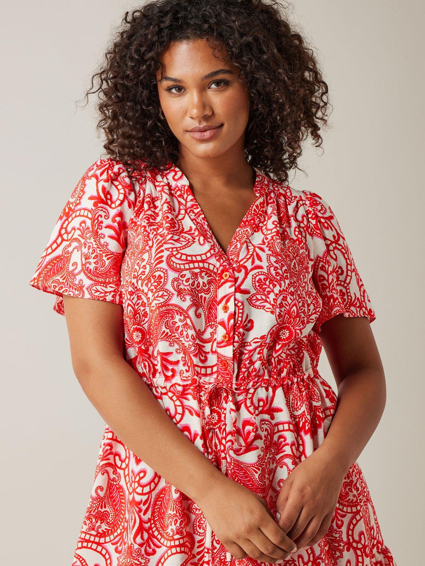 evans-short-shirt-dress-paisley-print-whitered-printoutfit