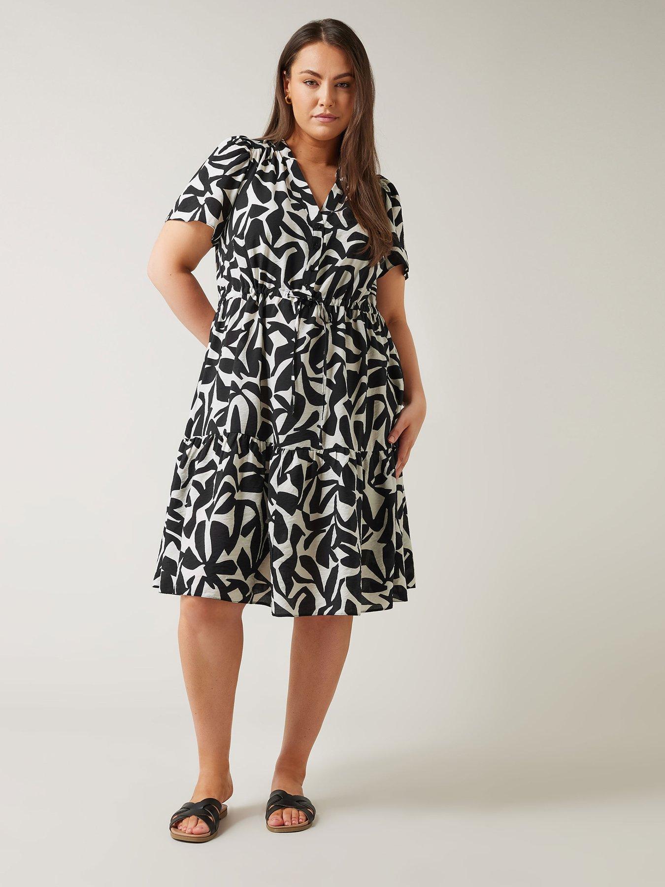 evans-short-shirt-dress-markings-print-naturalfront