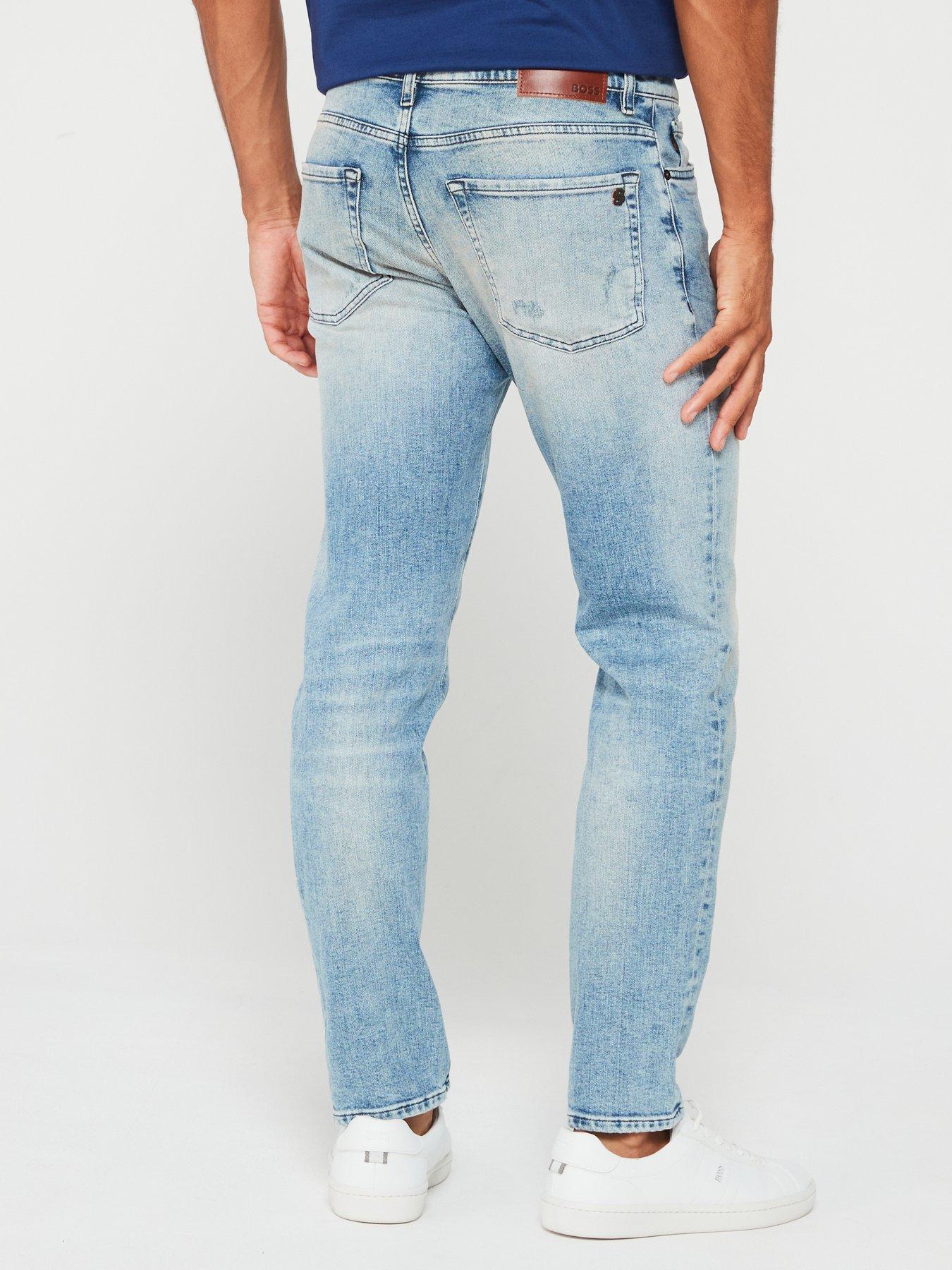 boss-boss-onyx-bo-tapered-fit-rip-amp-repair-jeans-light-washstillFront