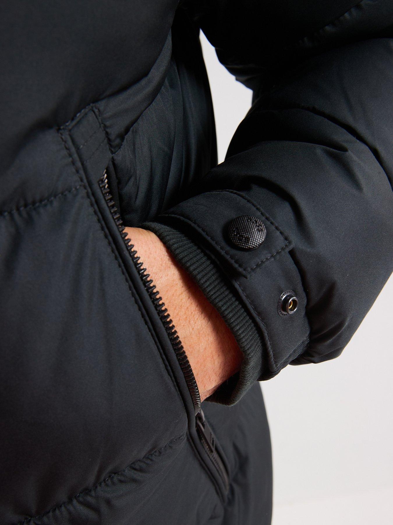 Image 5 of 6 of BOSS Omaris Regular Fit Quilted Hooded Jacket - Black