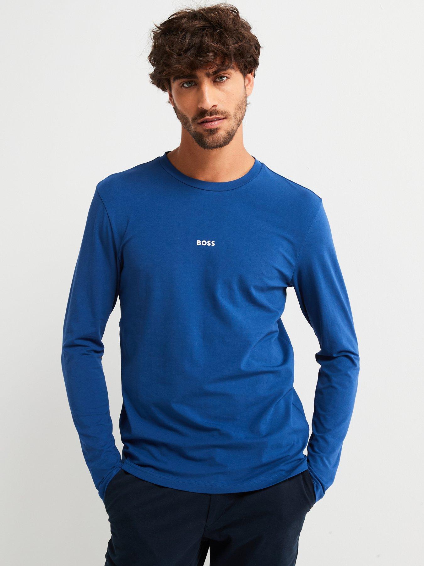 boss-tchark-regular-fit-centre-logo-long-sleeve-t-shirt-blue